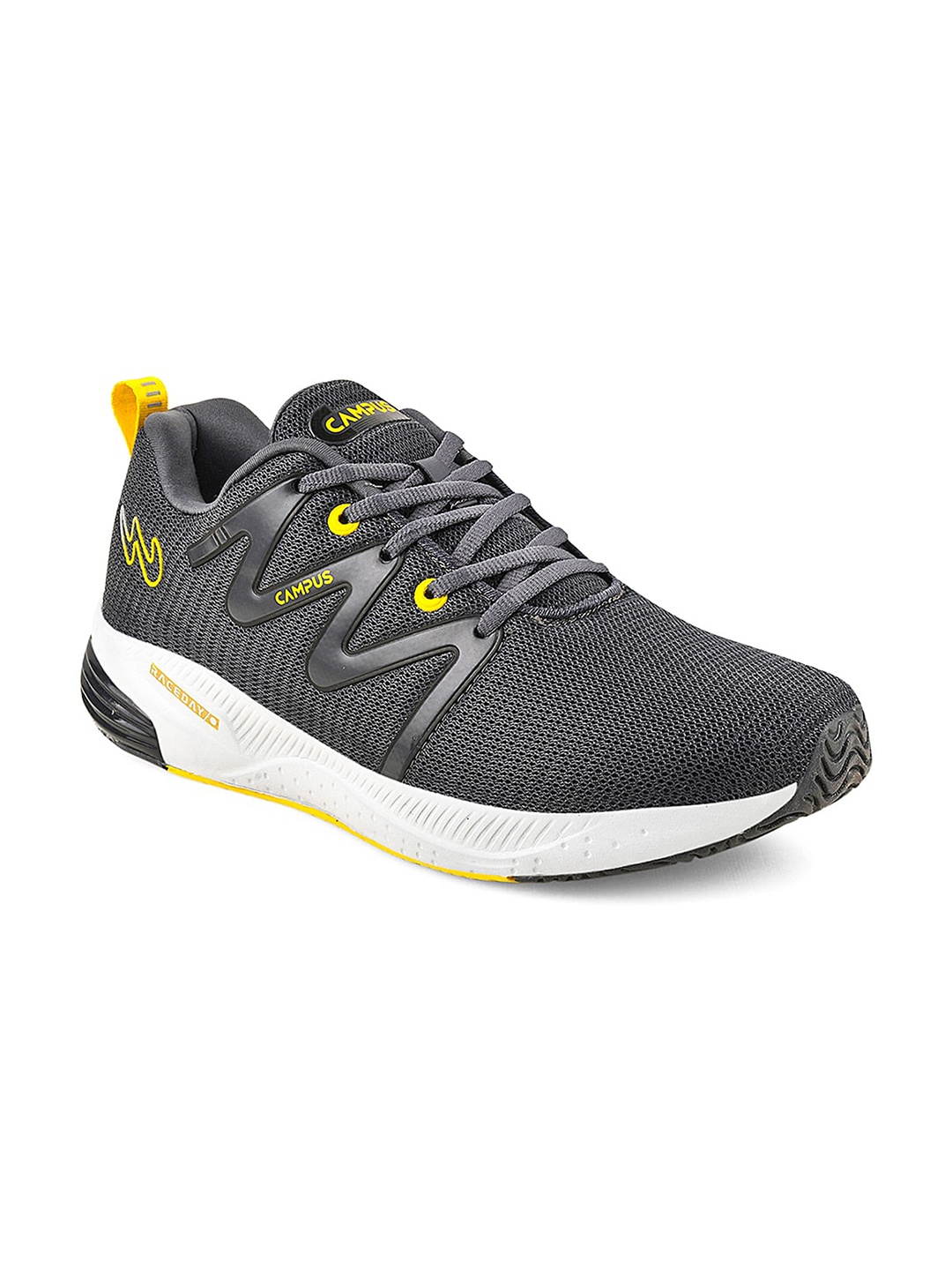 

Campus Men Lace-Ups Mesh Running Sports Shoes, Grey