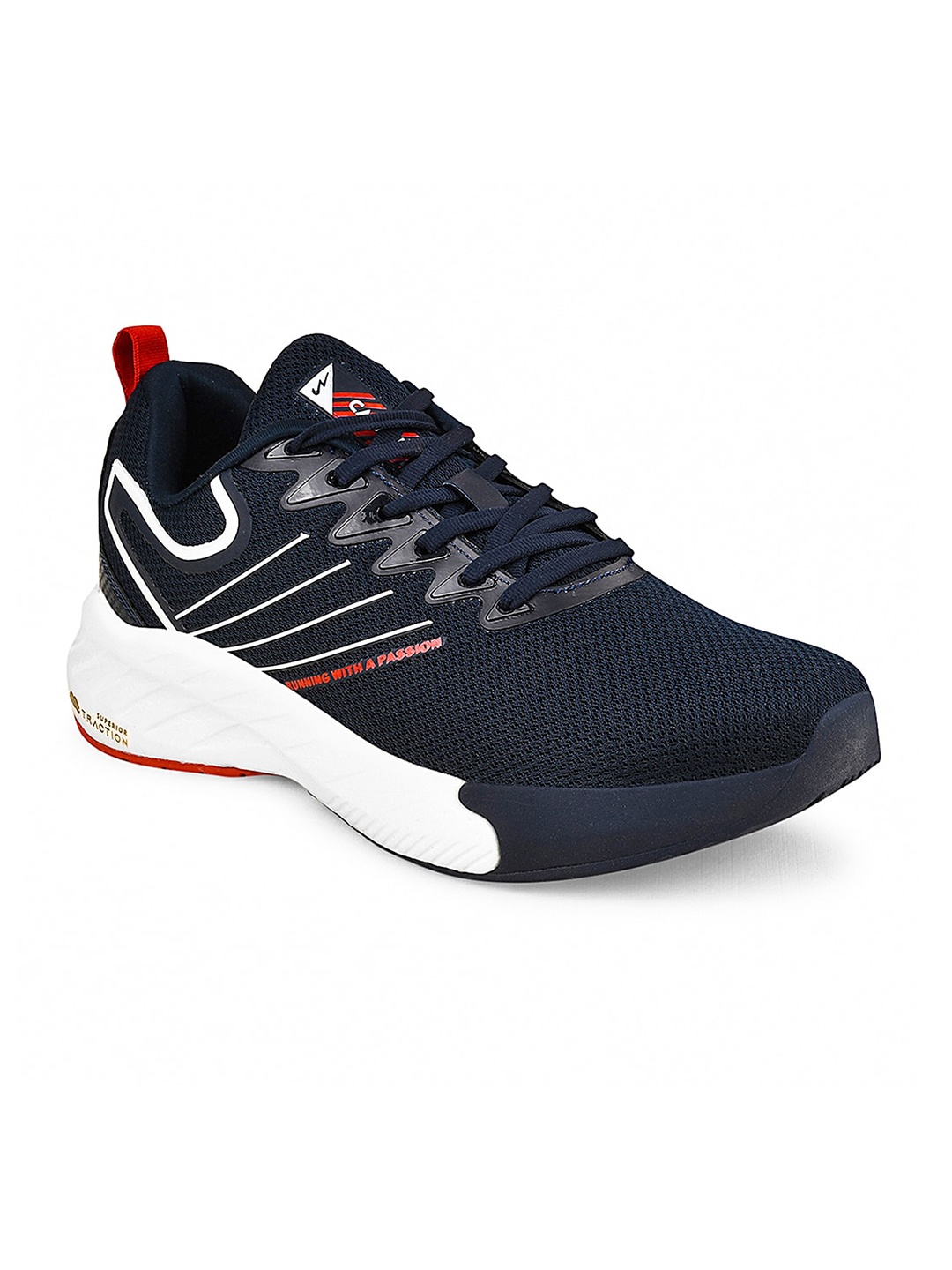 

Campus Men Lace-Ups Mesh Running Sports Shoes, Navy blue