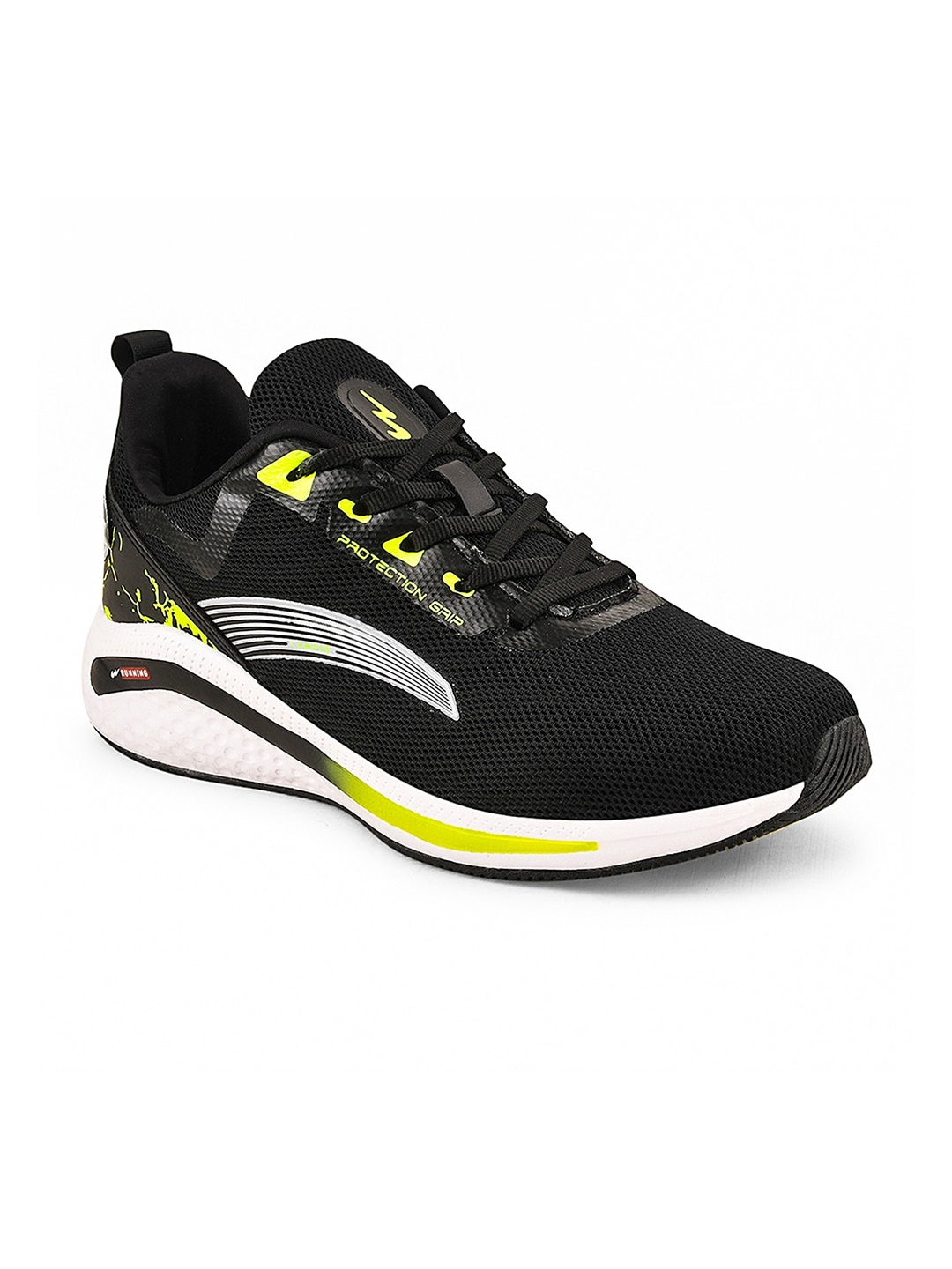 

Campus Men Lace-Ups Mesh Running Sports Shoes, Black