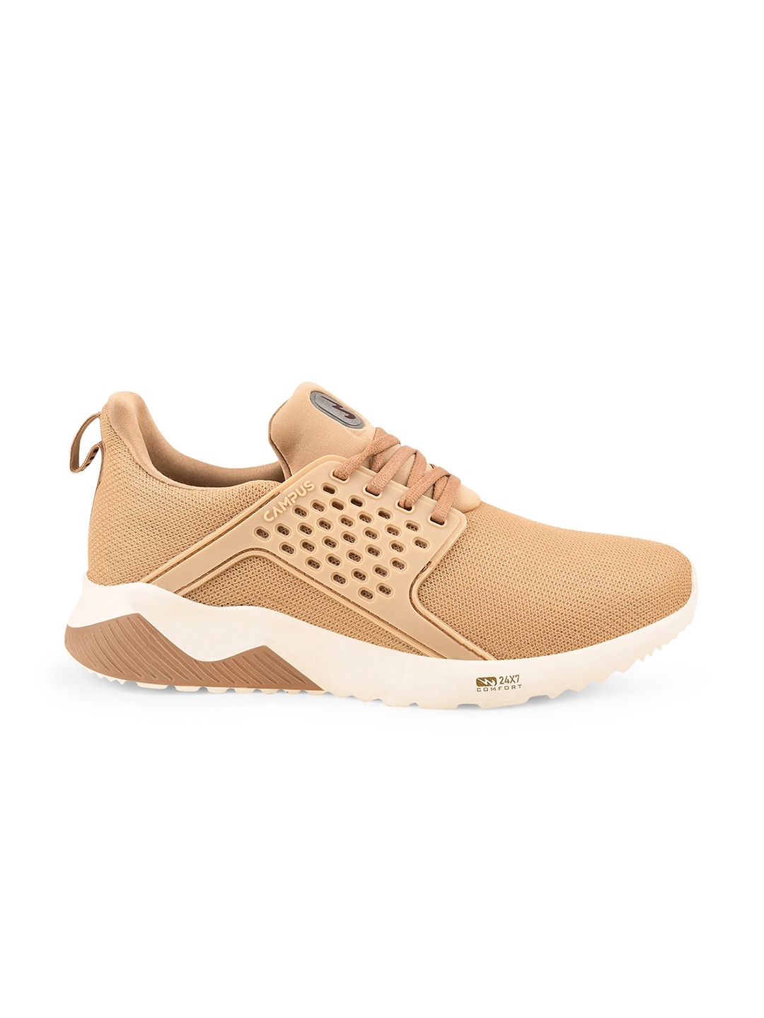 

Campus Men Lace-Ups Mesh Running Sports Shoes, Beige