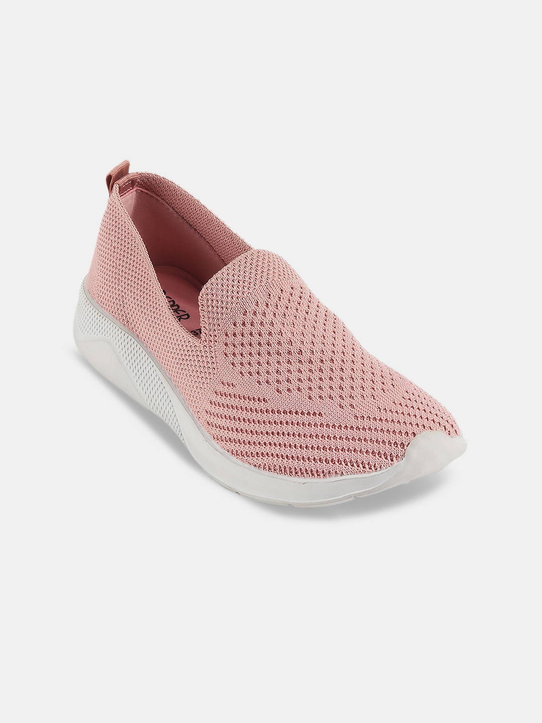 

PEPPER Women Woven Design Antibacterial Slip-On Sneakers, Peach