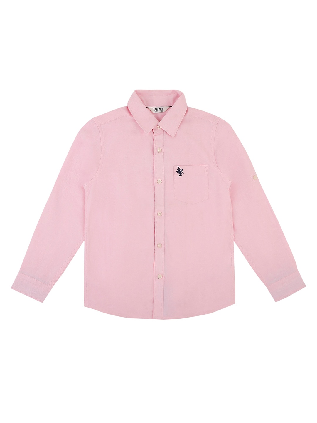 

Cantabil Boys Spread Collar Casual Cotton Shirt, Pink
