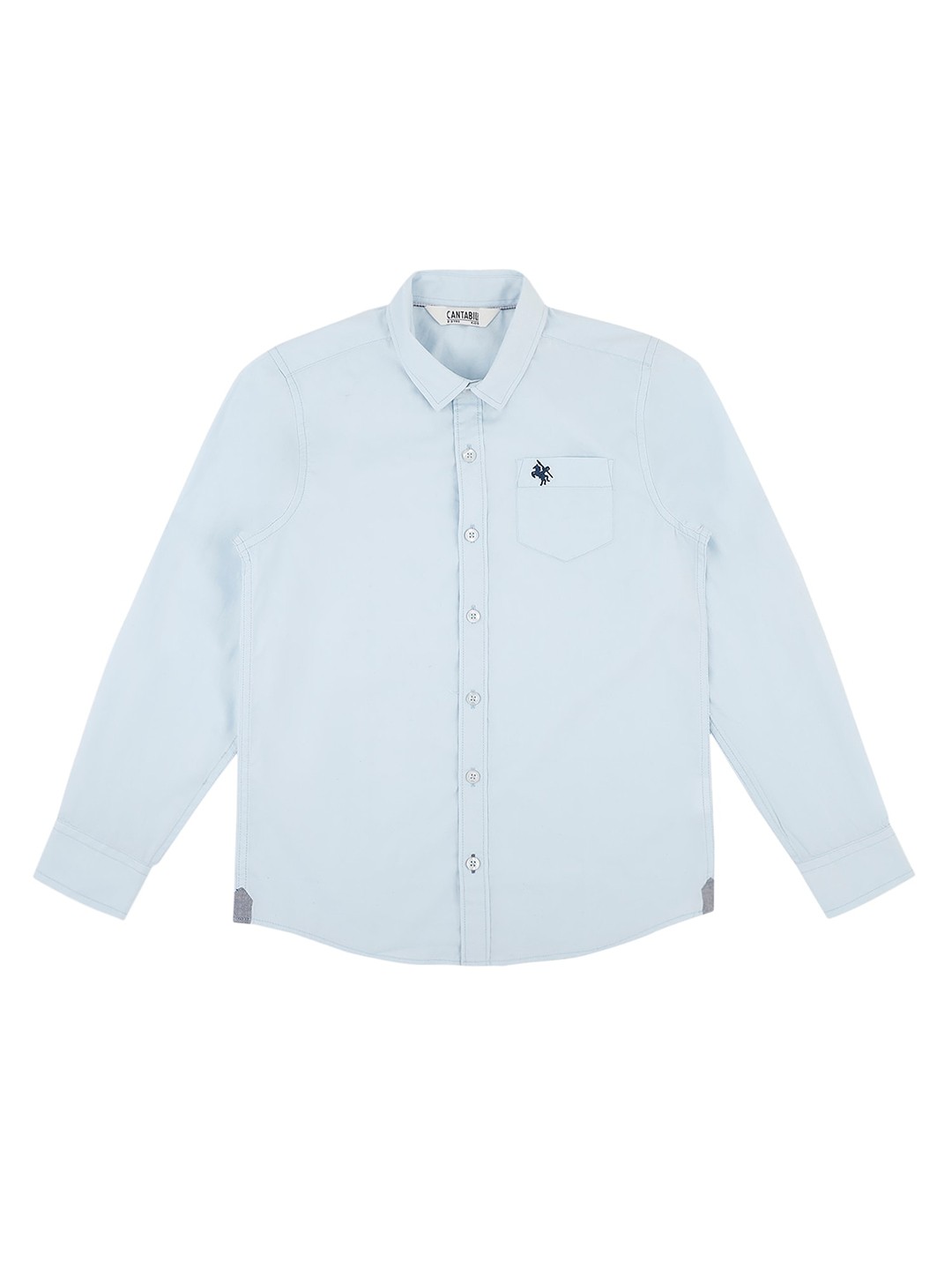 

Cantabil Boys Spread Collar Casual Cotton Shirt, Blue
