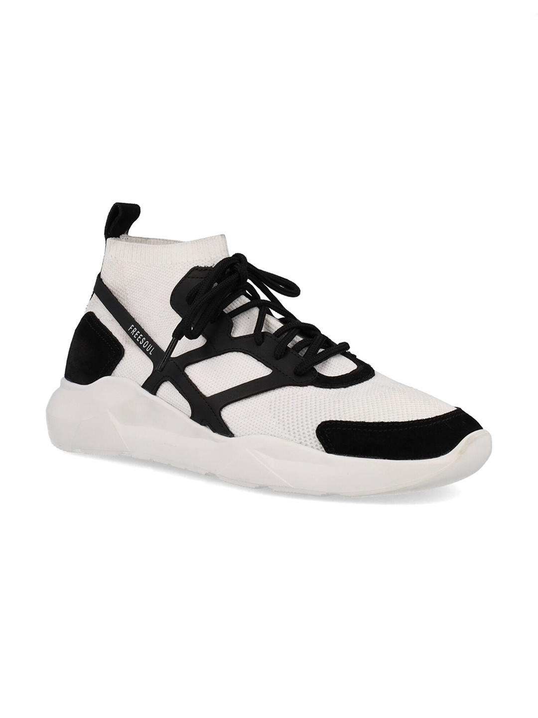 

FREESOUL Unisex Colourblocked Mid-Top Sneakers, White