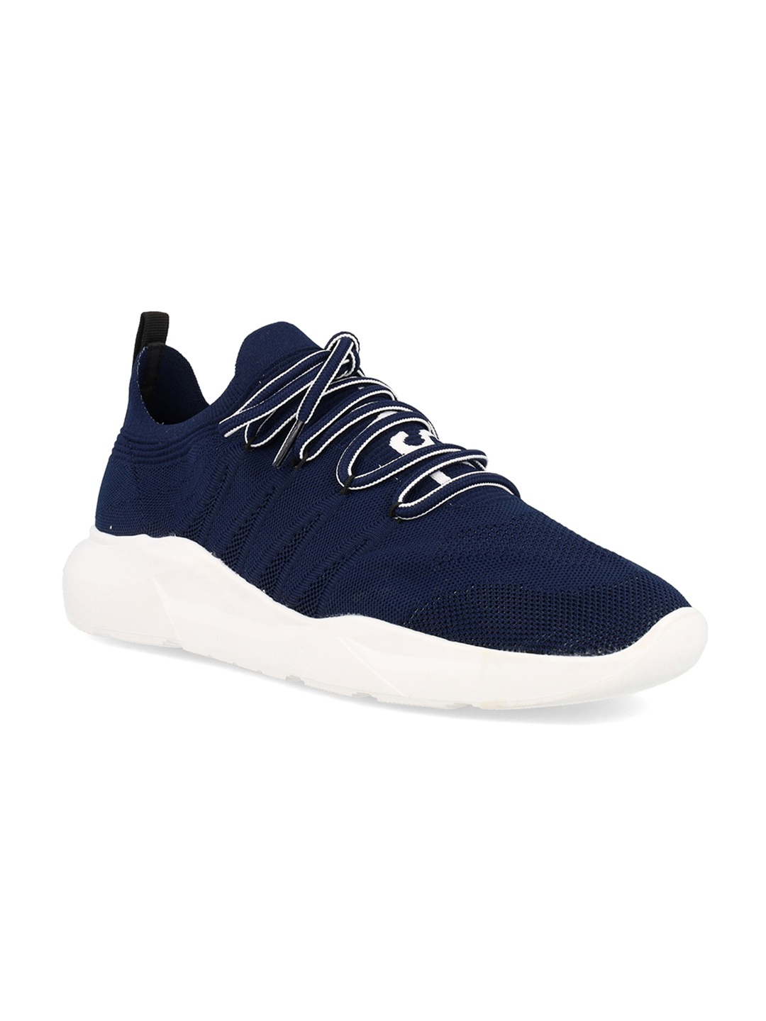 

FREESOUL Men Woven Design Lace-Up Sneakers, Navy blue
