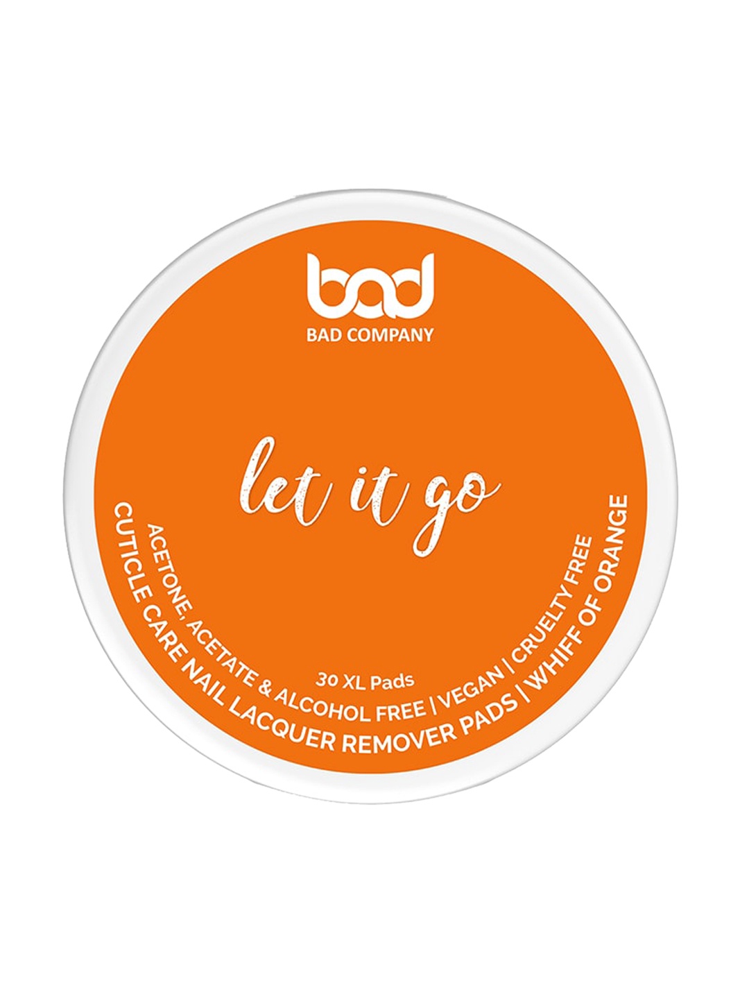 

BAD COMPANY Let It Go 30 Pieces Cuticle Care Nail Lacquer Remover Pads, White