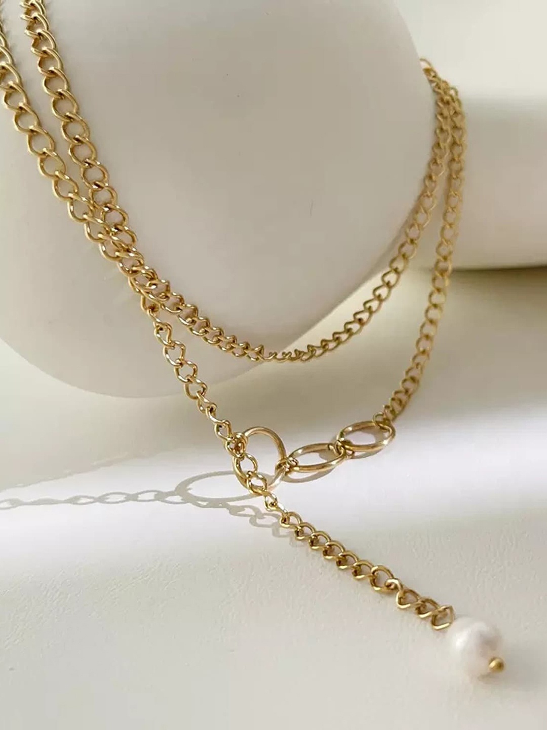 

Pinapes Set of 2 Gold-Plated Chain Necklace