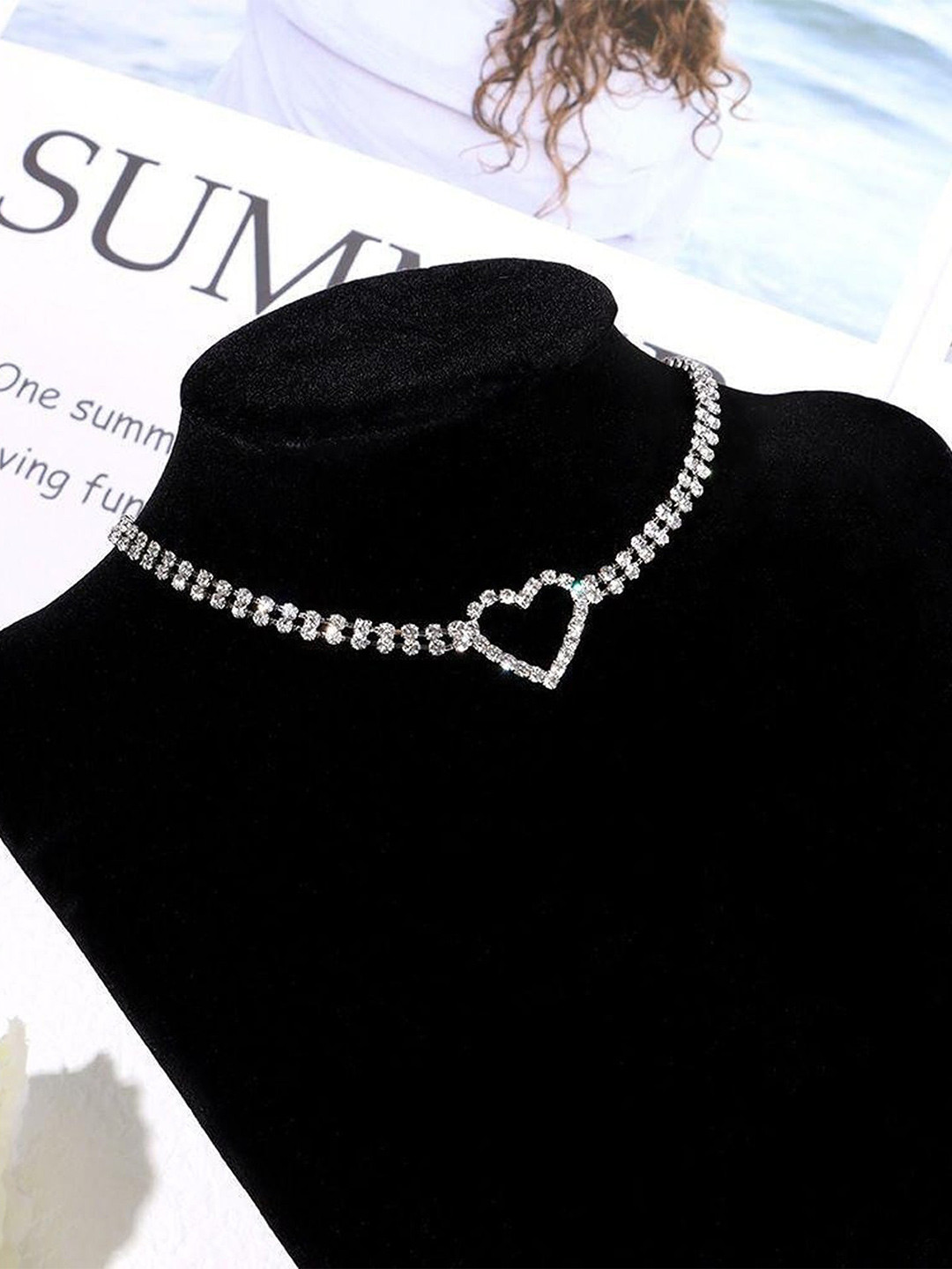 

Pinapes Set Of 2 Silver-Plated Oxidised Chain, White