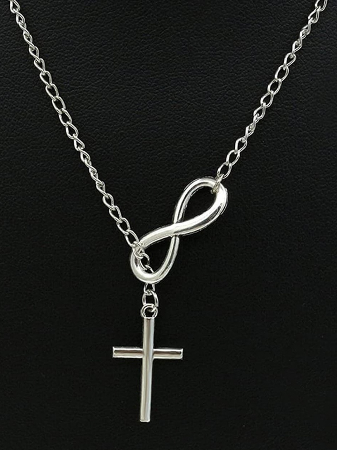 

Pinapes Set of 2 Gold-Plated Cross & Infinity Necklace