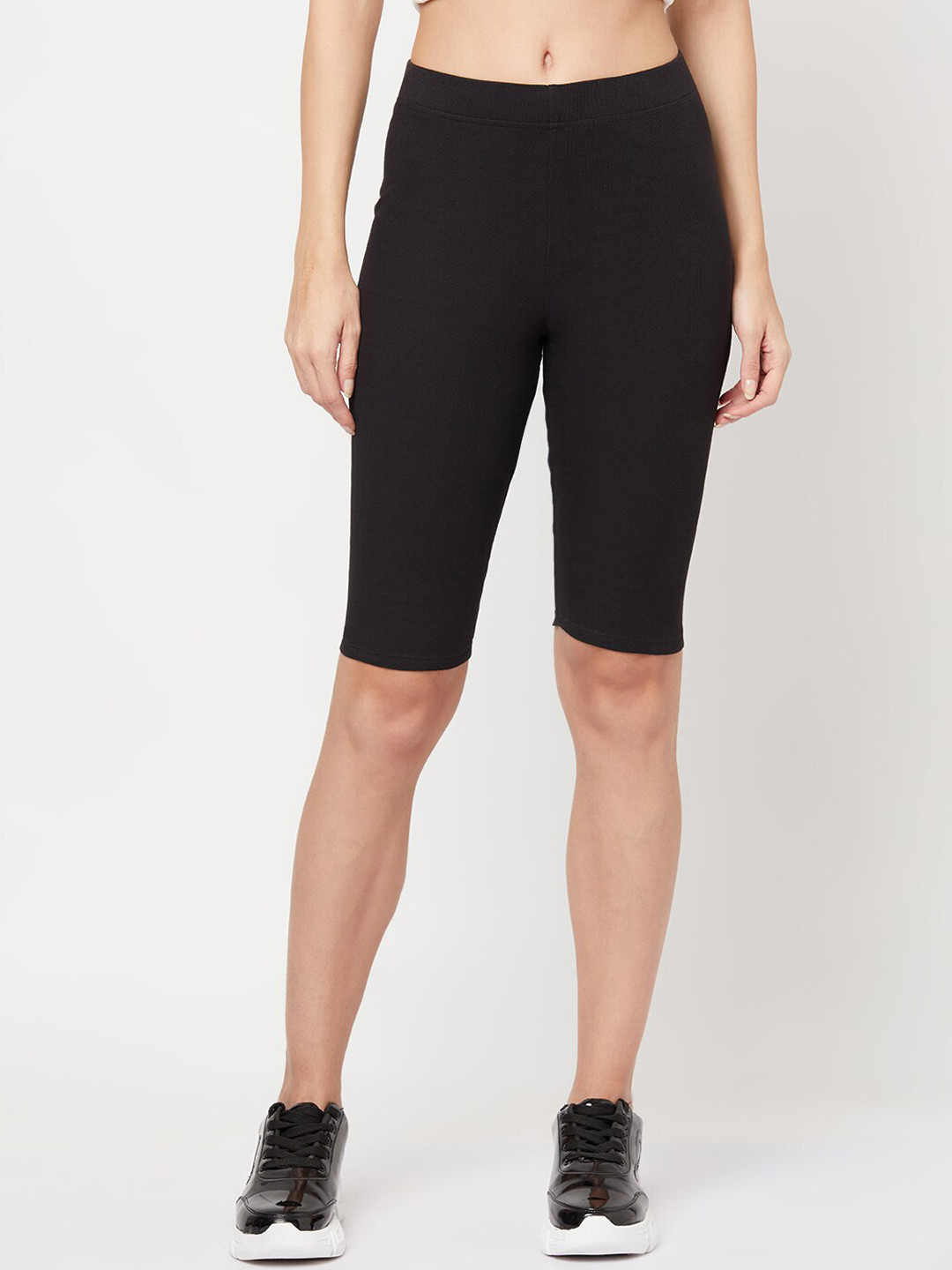 

YOONOY Women Skinny Fit High-Rise Cycling Sports Shorts, Black