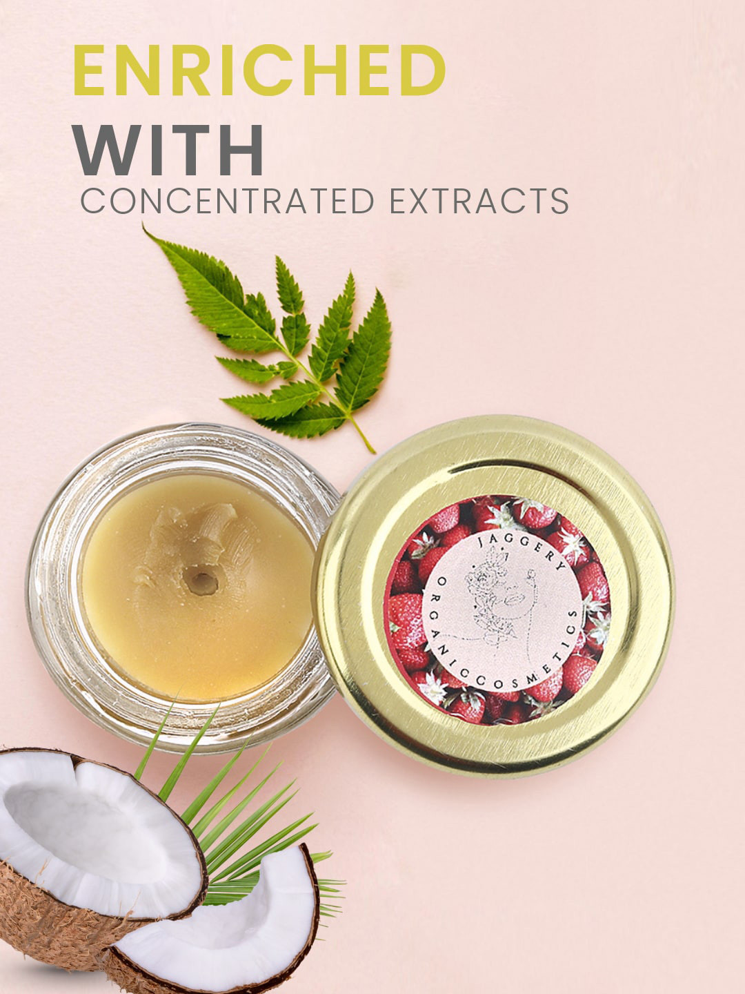 

JAGGERY Coconut Lip Balm 20 g, Grey