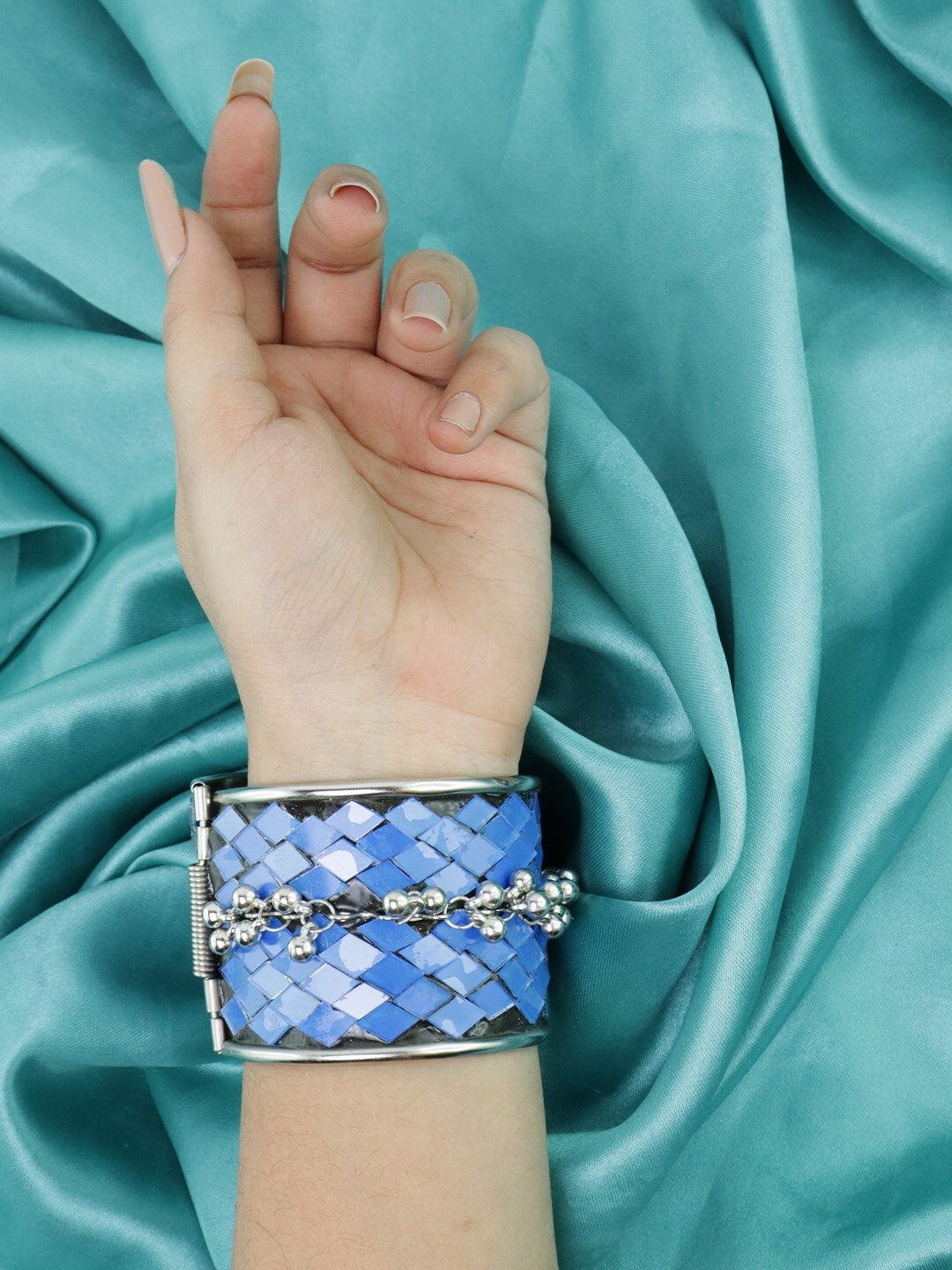 

Krelin Women Set Of Sterling Silver Silver-Plated Cuff Bracelet, Blue