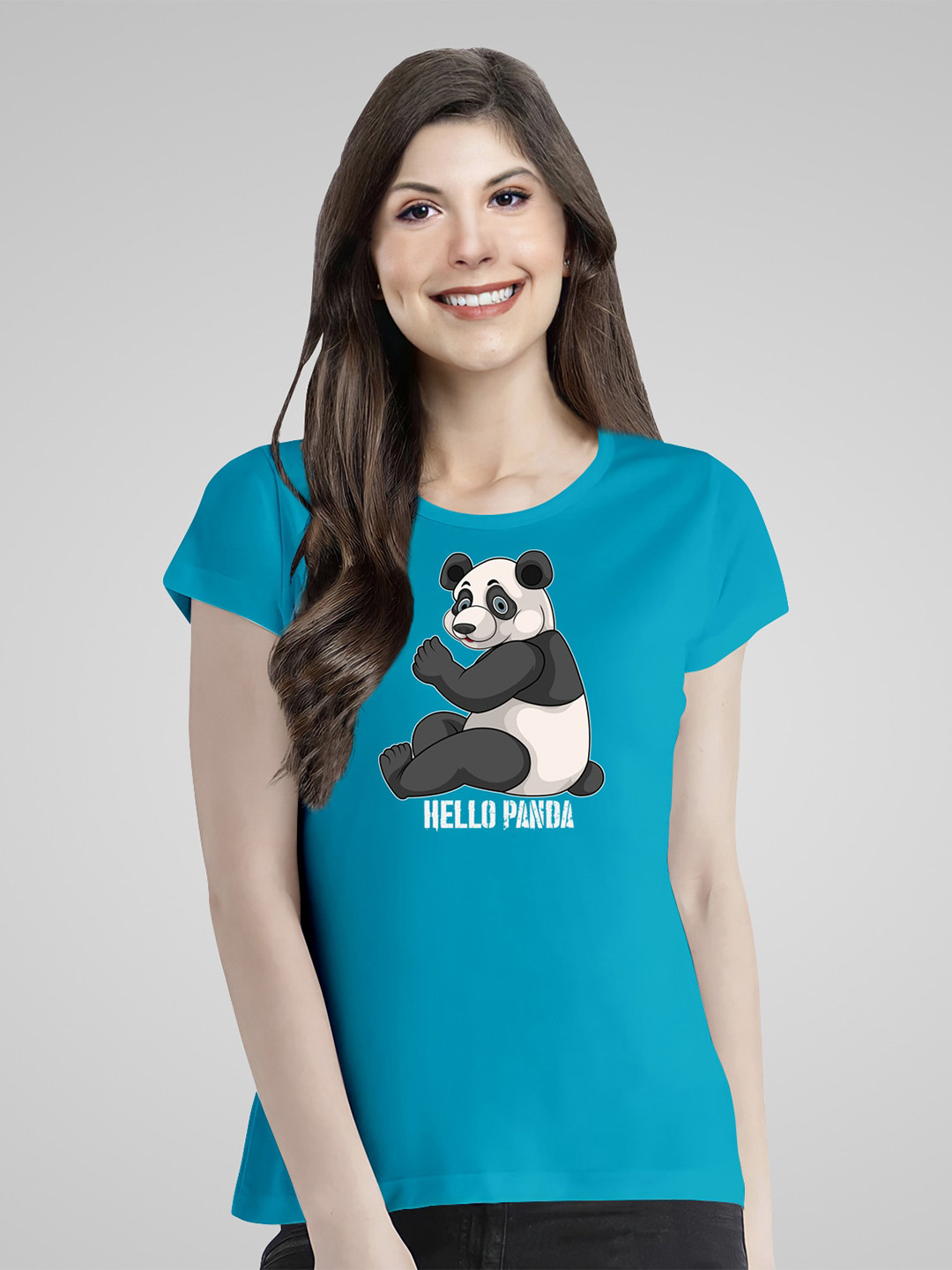 

Pootlu Kung Fu Panda Printed Pure Cotton T-shirt, Turquoise blue