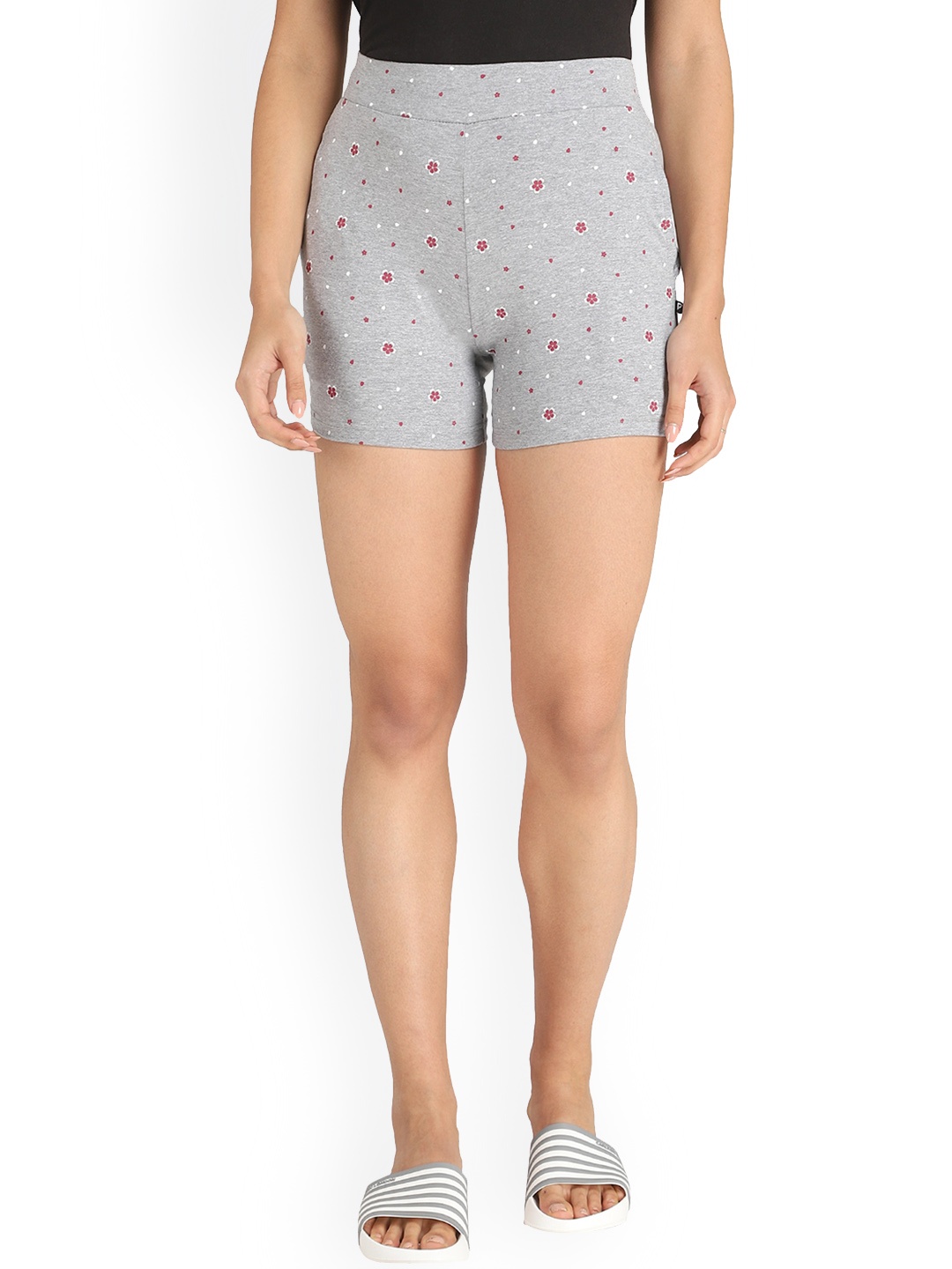 

PROTEENS Cotton Printed Regular Fit Shorts, Grey