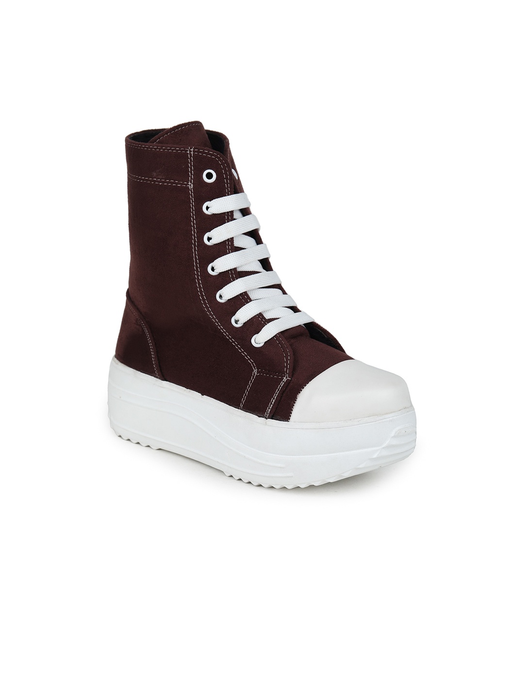 

Moonwalk Women Mid Top Canvas Sneakers, Brown