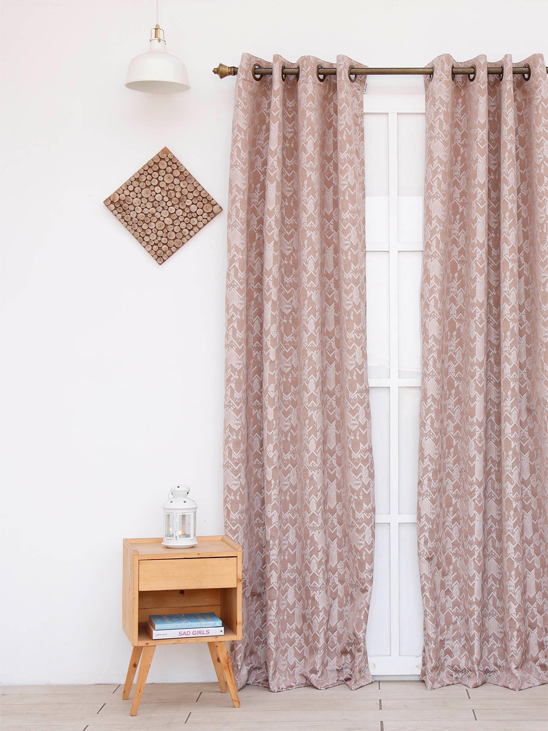 

Ariana Rose Gold & White Geometric Long Door Curtain