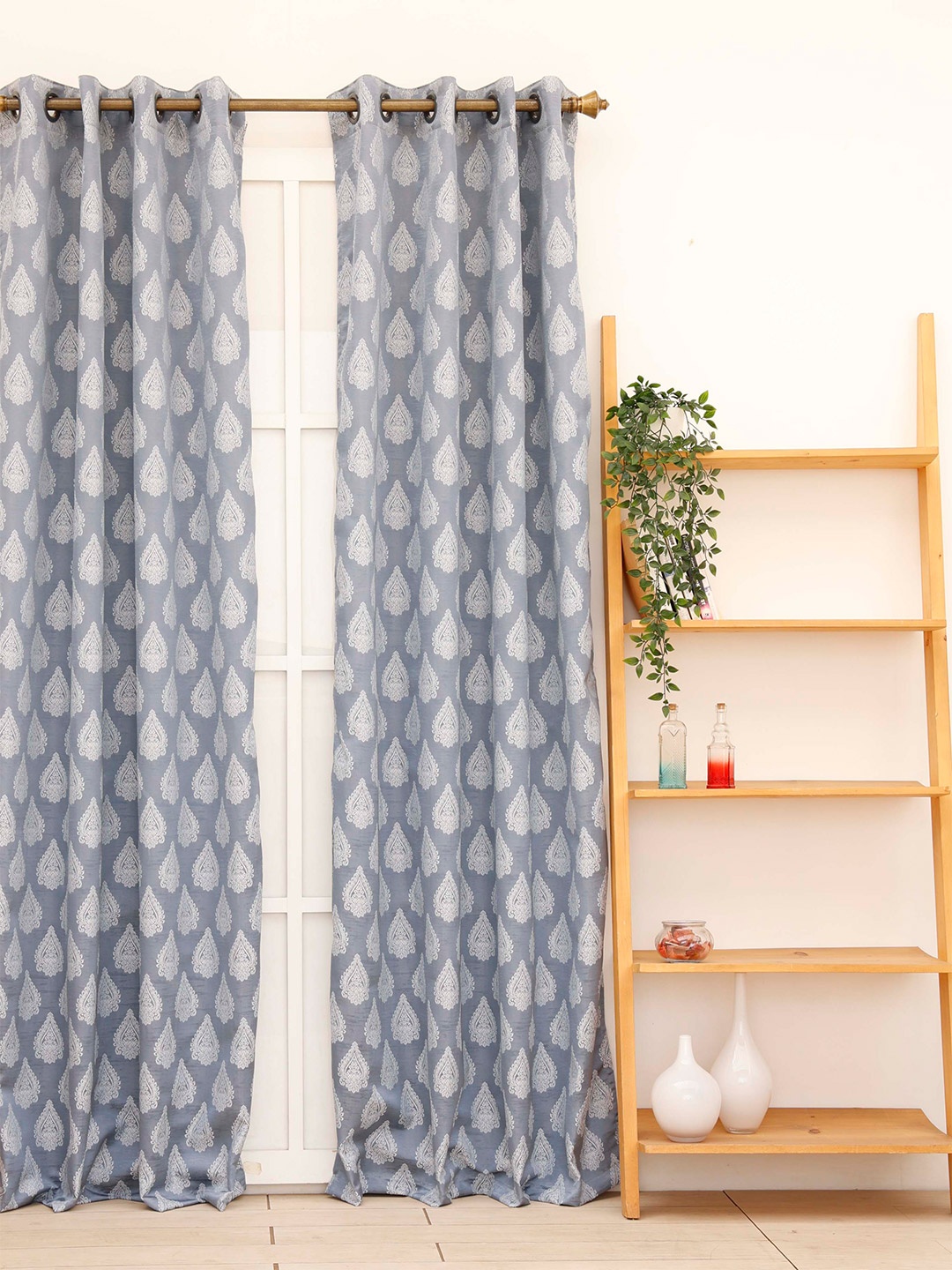 

Ariana Grey & White Ethnic Motifs Door Curtain
