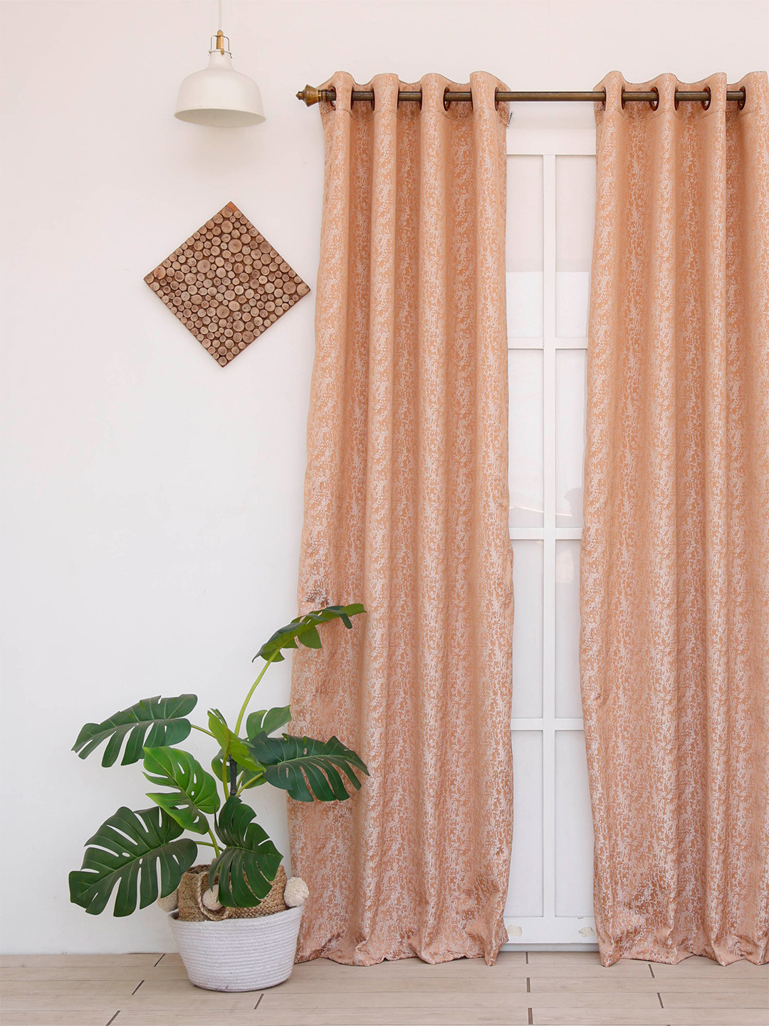 

Ariana Beige Self Design Door Curtain, Gold