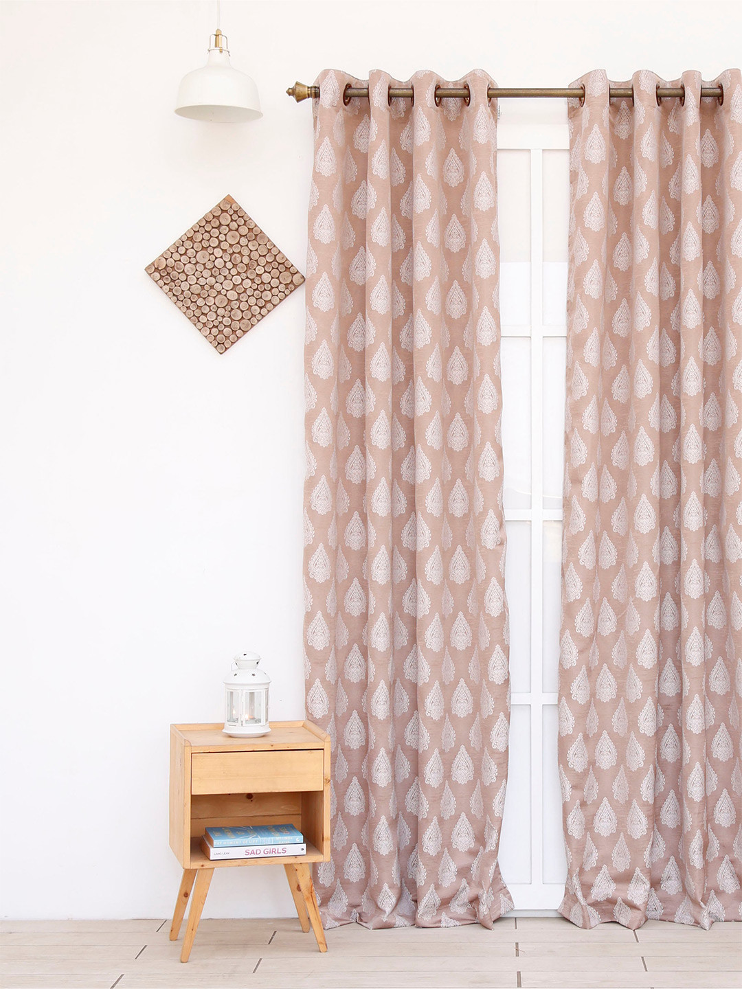 

Ariana Rose Gold & White Ethnic Motifs Long Door Curtain