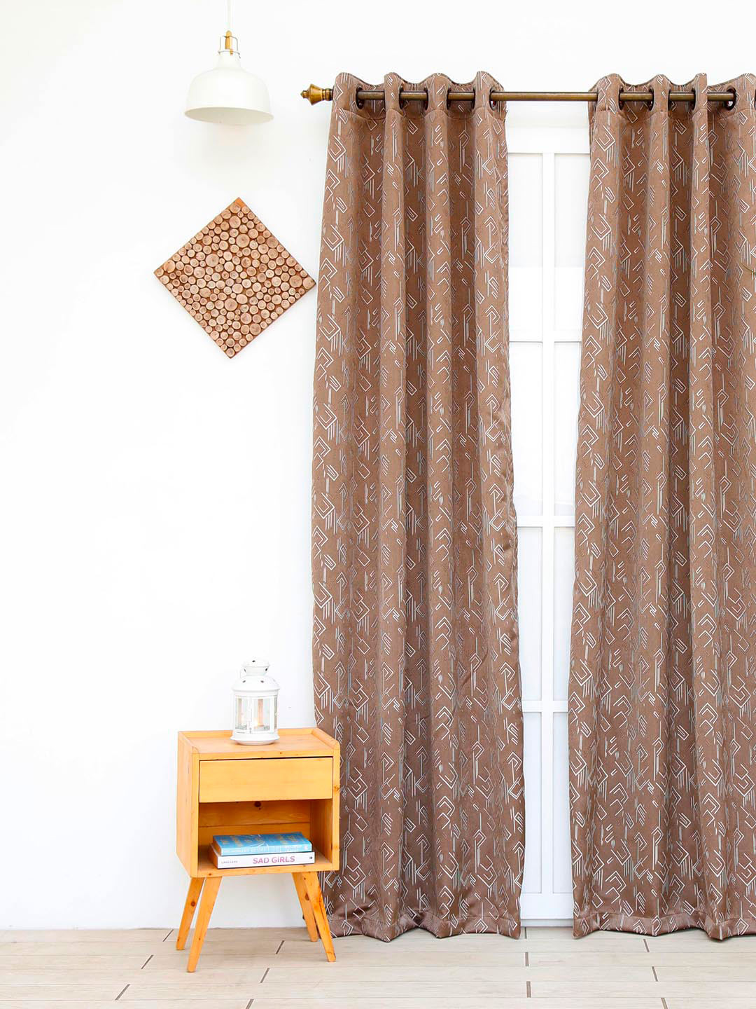 

Ariana Brown & White Geometric Door Curtain