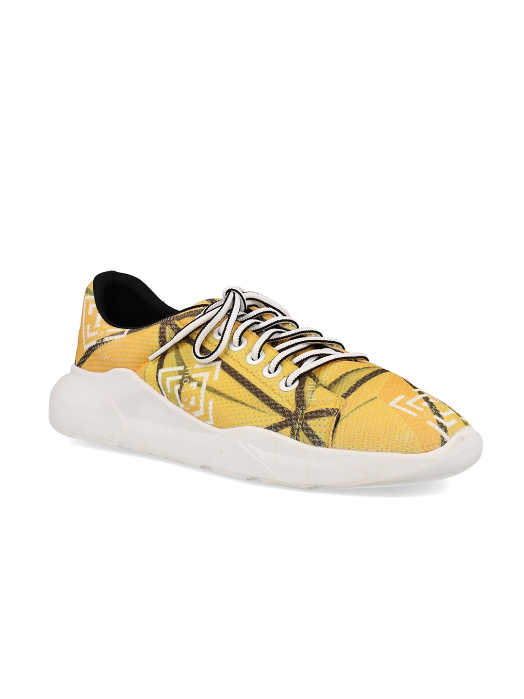 

FREESOUL Unisex Printed Textile Sneakers, Yellow