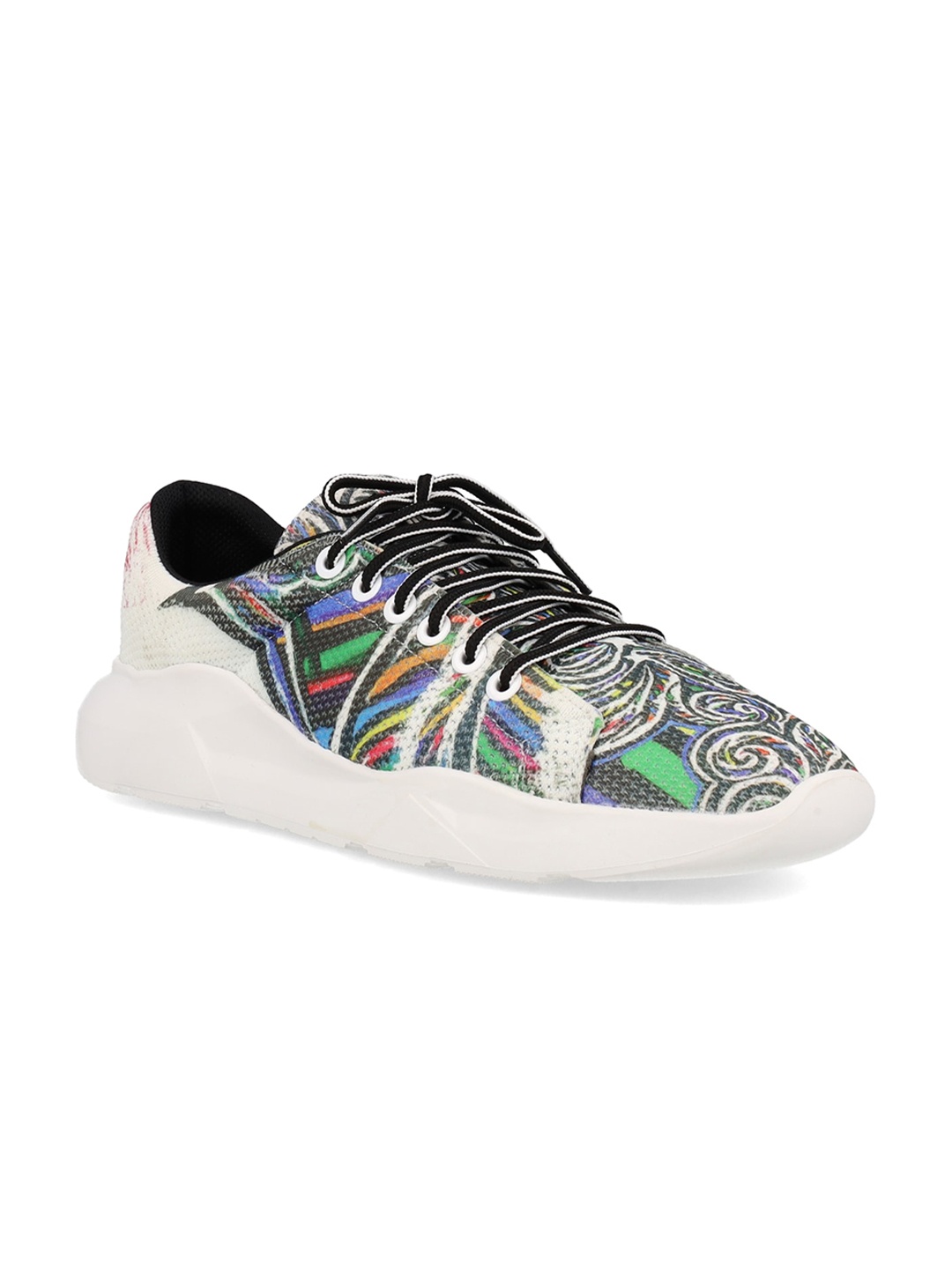 

FREESOUL Unisex Printed Textile Sneakers, Black