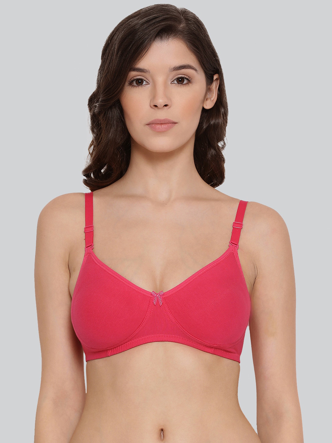 

LYRA Combed Cotton Rich Full Coverage Spacer Bra, Fuchsia