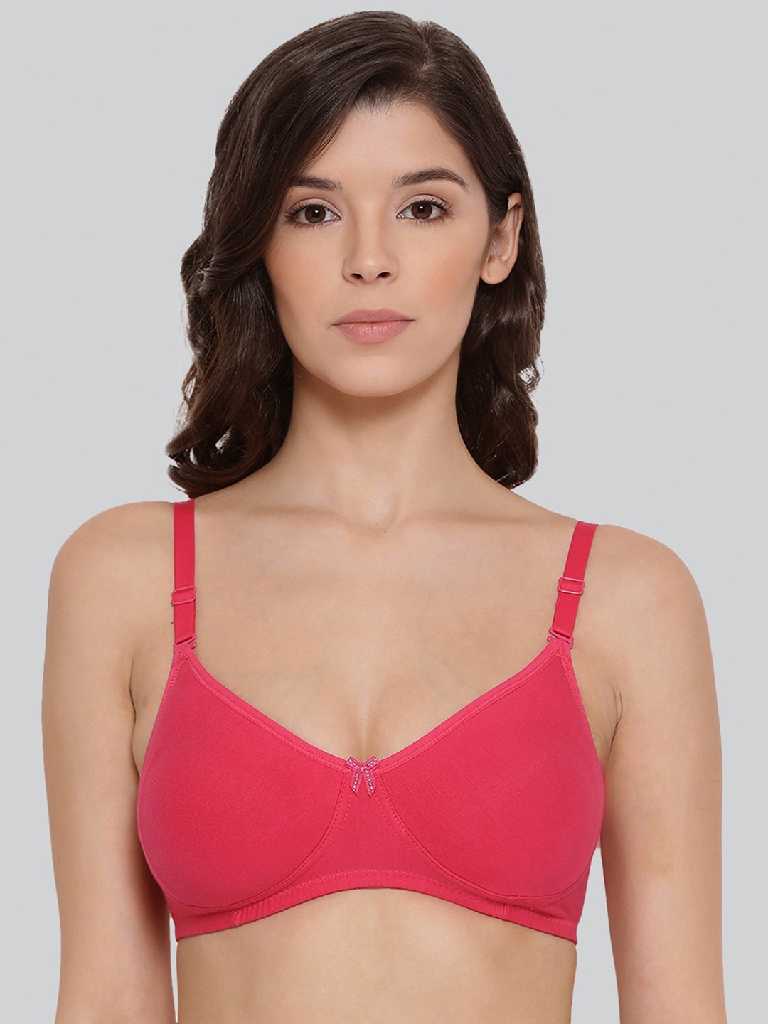 

LYRA Pack Of 2 Combed Cotton Rich Full Coverage Spacer Bra, Fuchsia