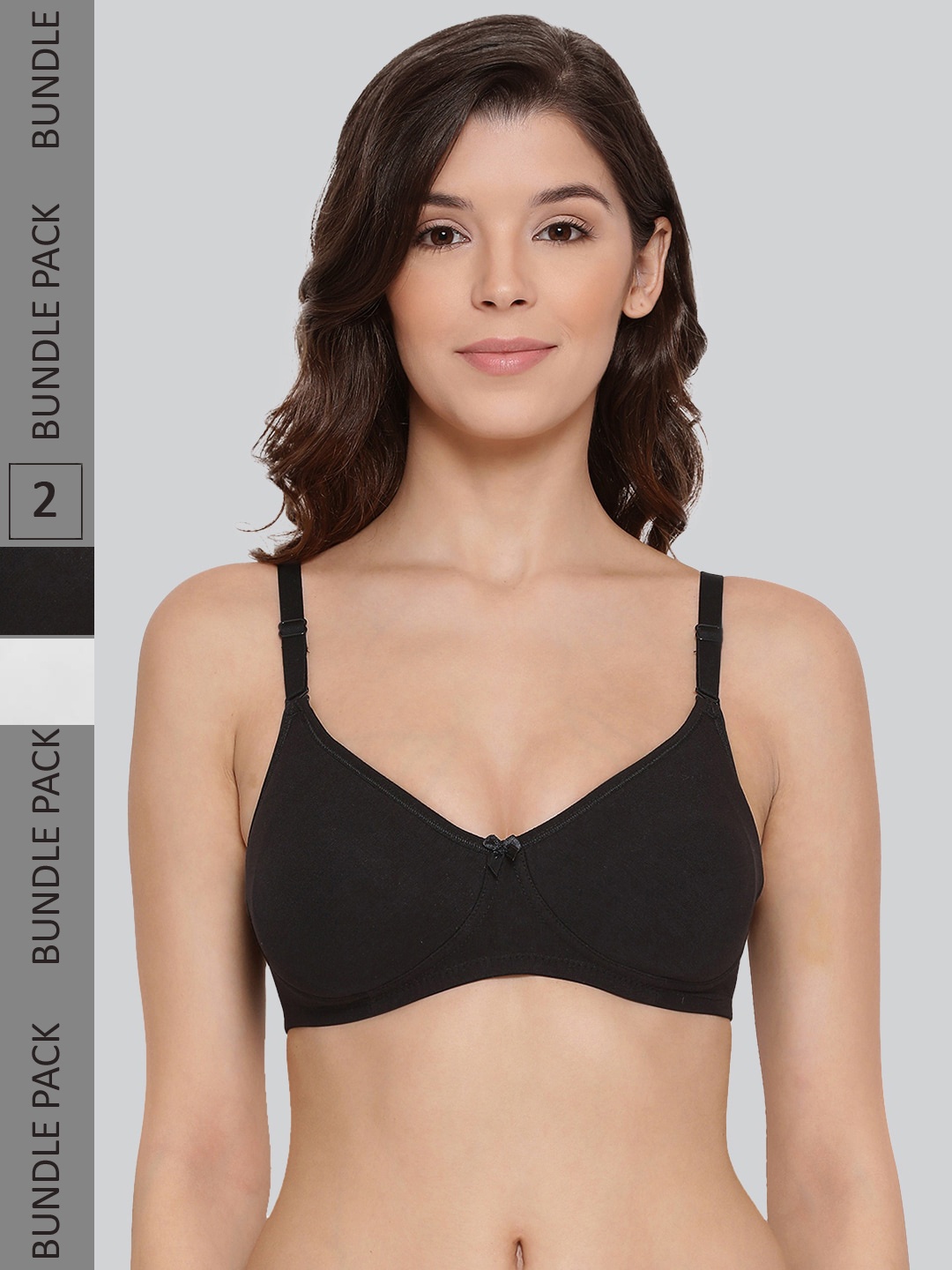 

LYRA Pack Of 2 Combed Cotton Rich Full Coverage Spacer Bra, White