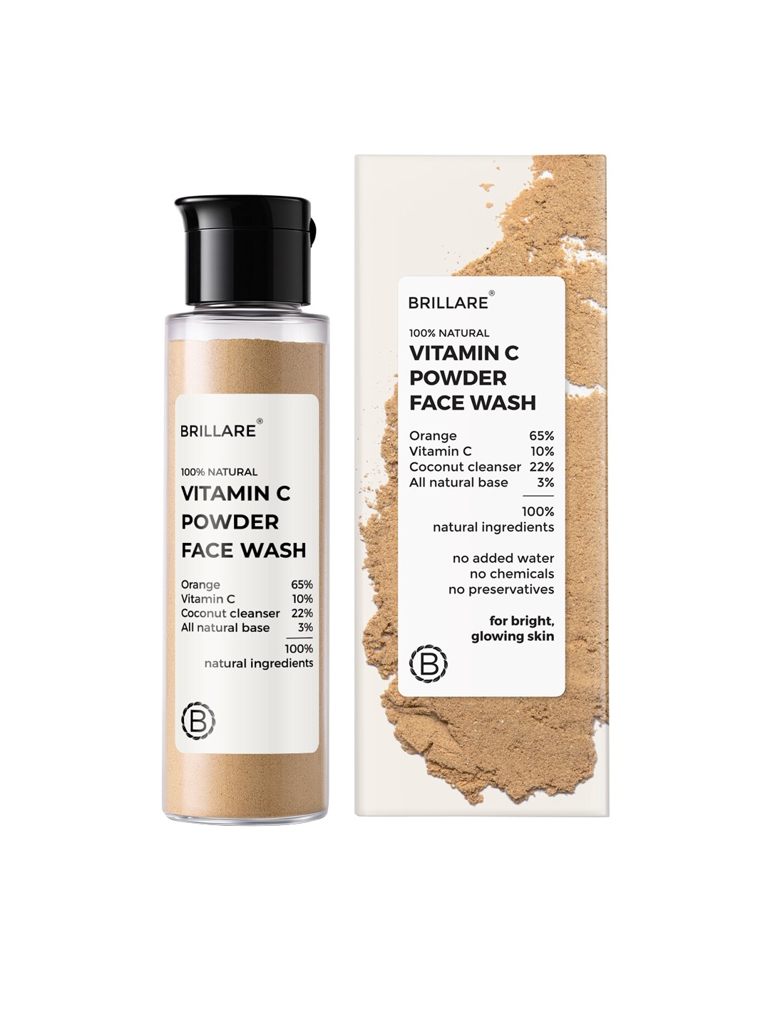 

BRILLARE Vitamin C Powder Face Wash 30 gm, Orange