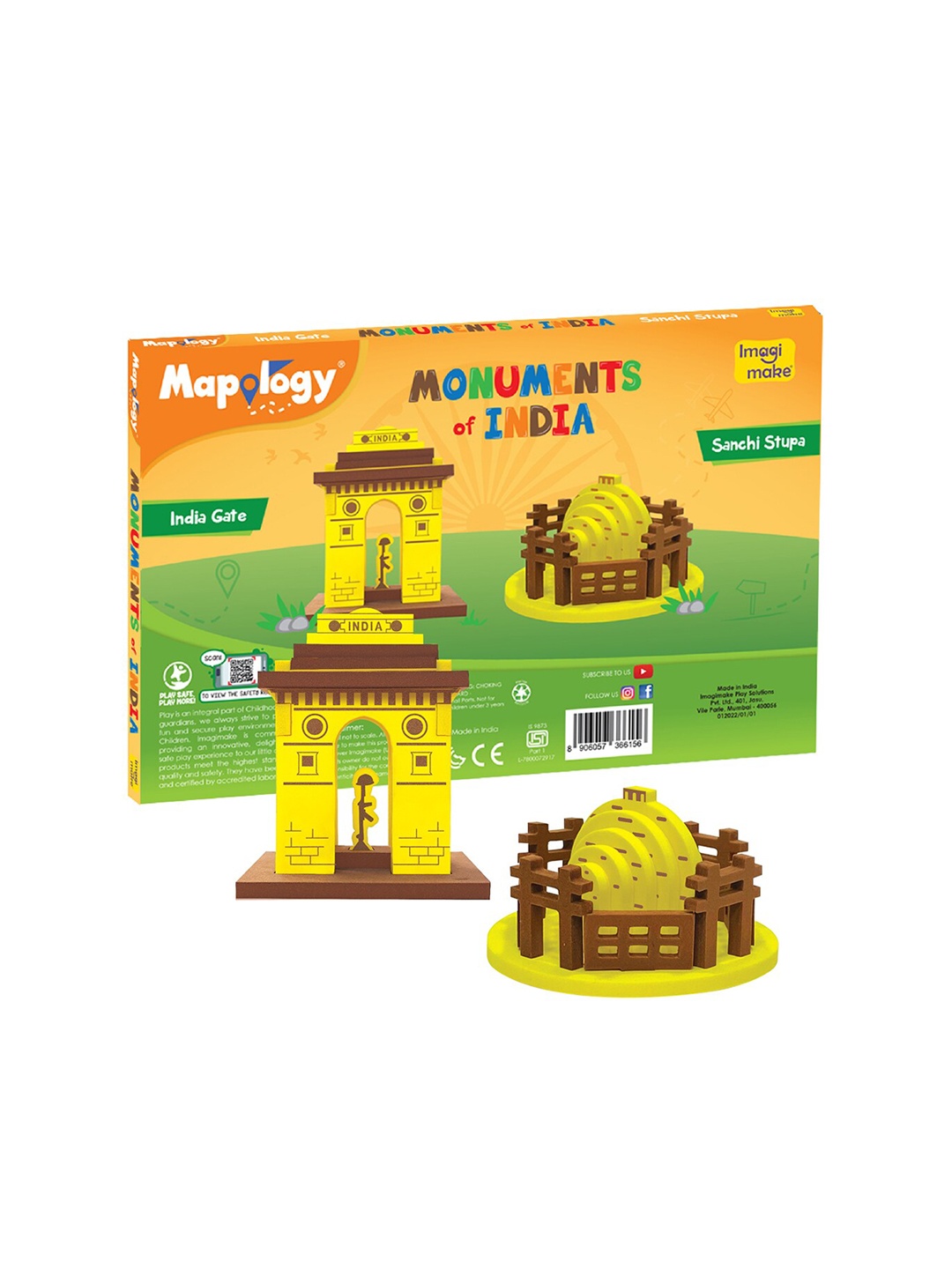 

Imagimake Kids Skill Development Manual Operation Mapology Game, Green