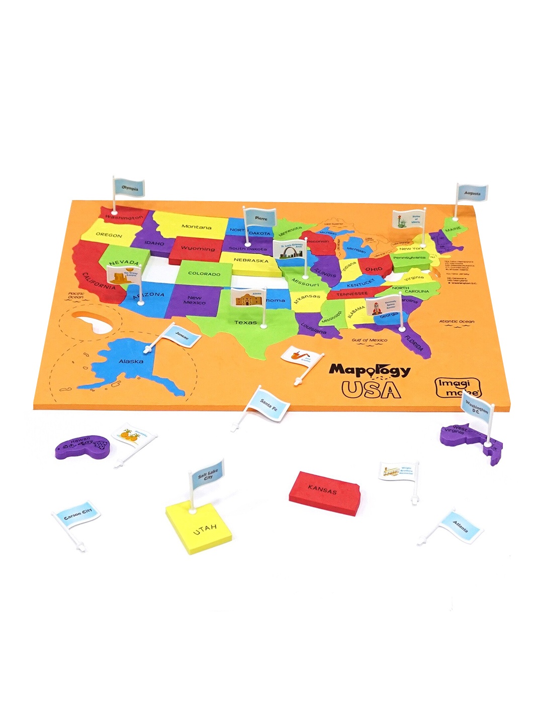 

Imagimake USA With Capitals Skill Learning & Development Toys, Orange