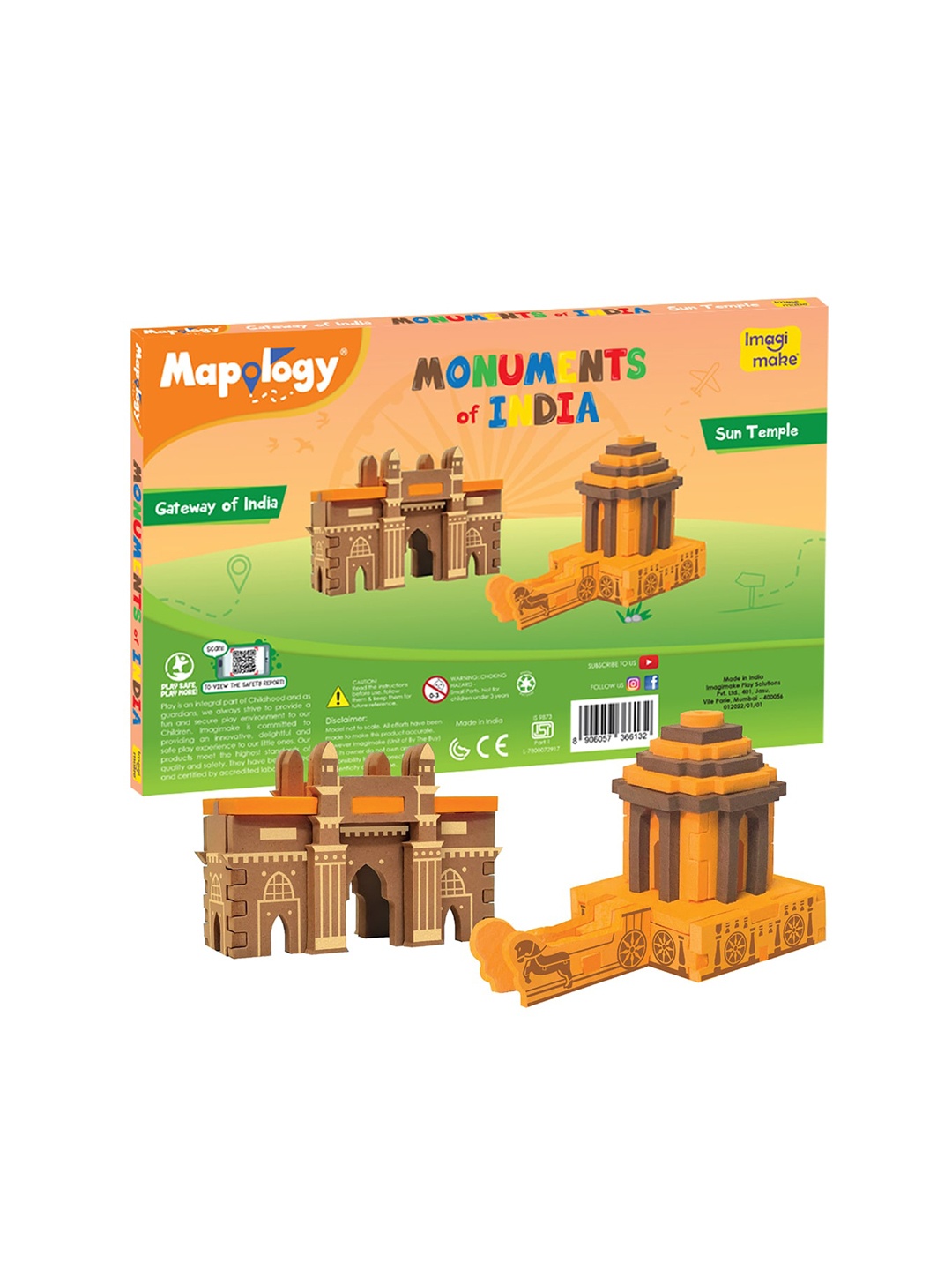 

Imagimake Kids Skill Development Manual Operation Mapology Game, Brown