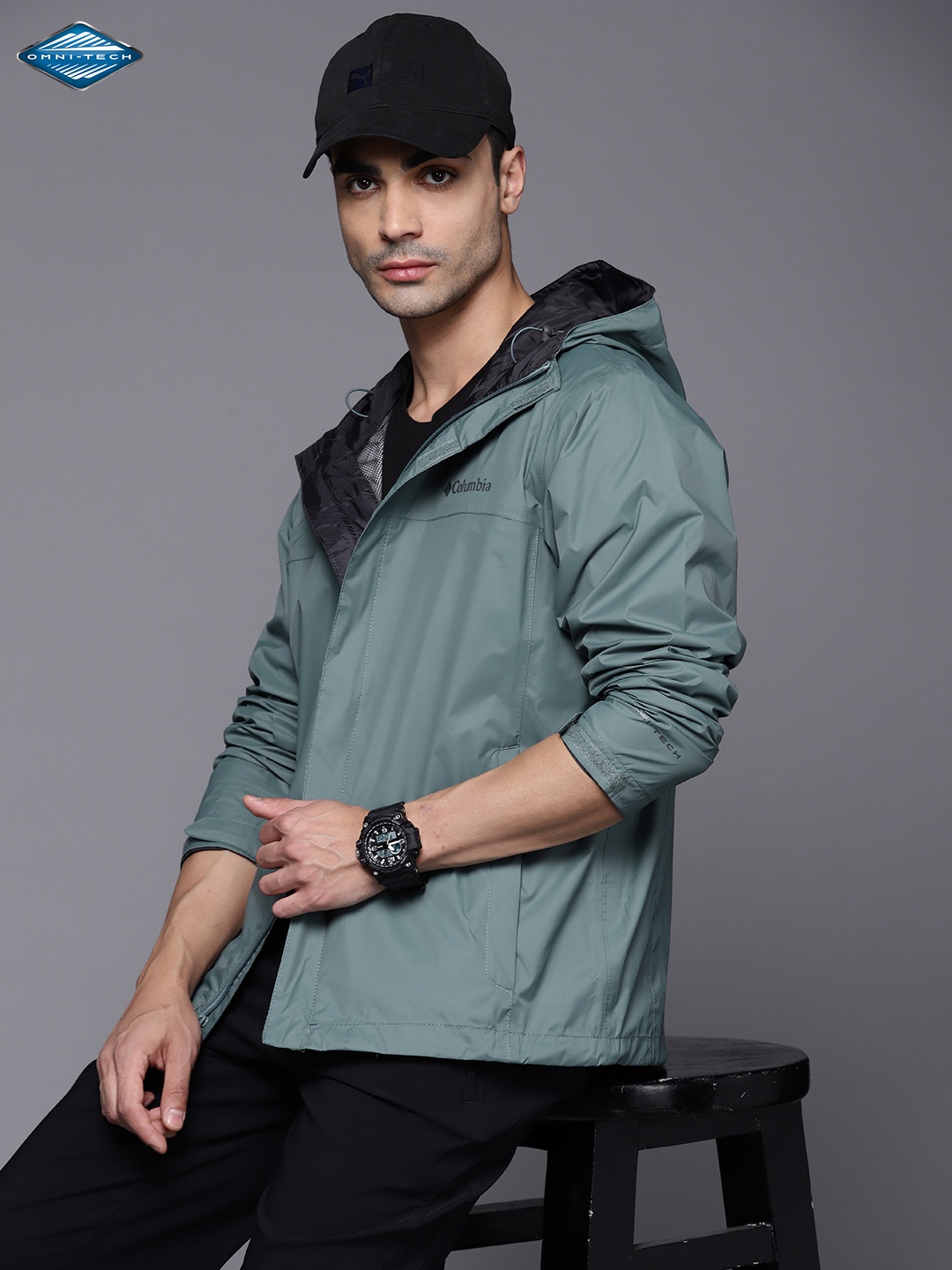 

Columbia Men Solid Watertight II Rain Jacket, Green