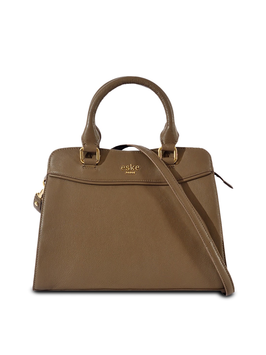 

Eske Leather Structured Handheld Bag, Taupe