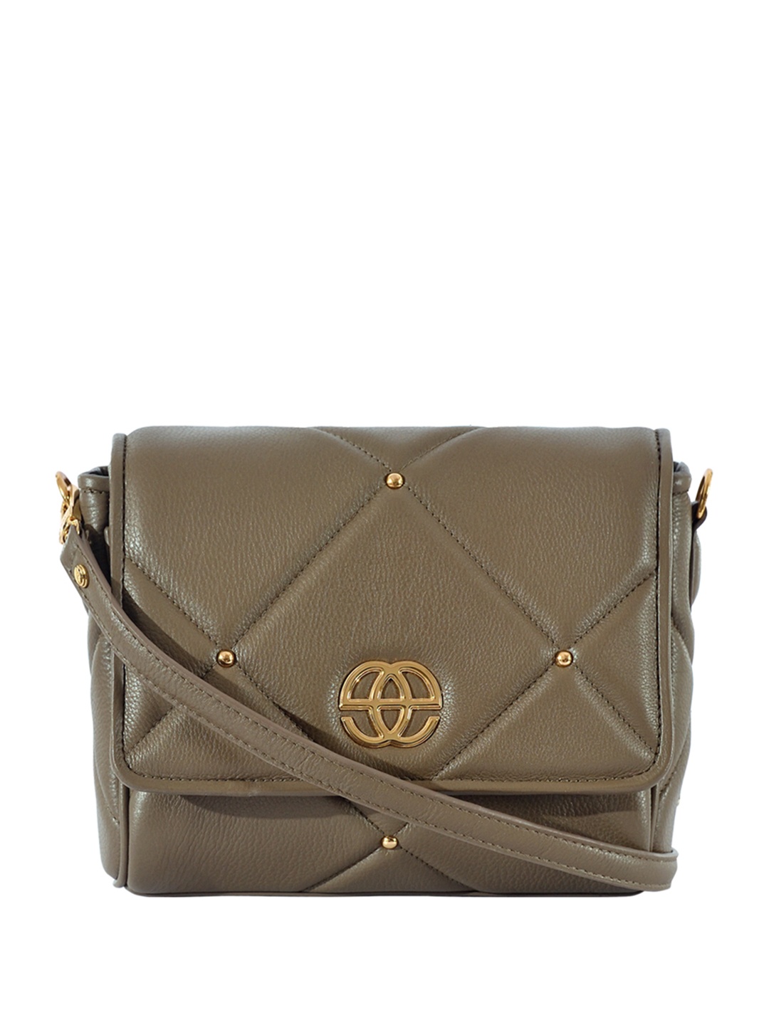 

Eske Leather Structured Sling Bag, Taupe