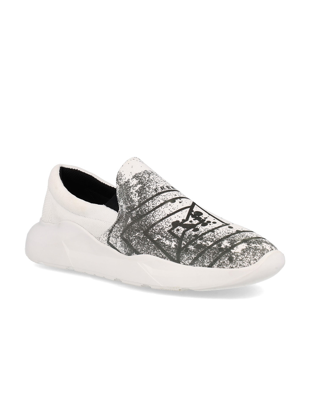 

FREESOUL Men Printed Slip-On Sneakers, White