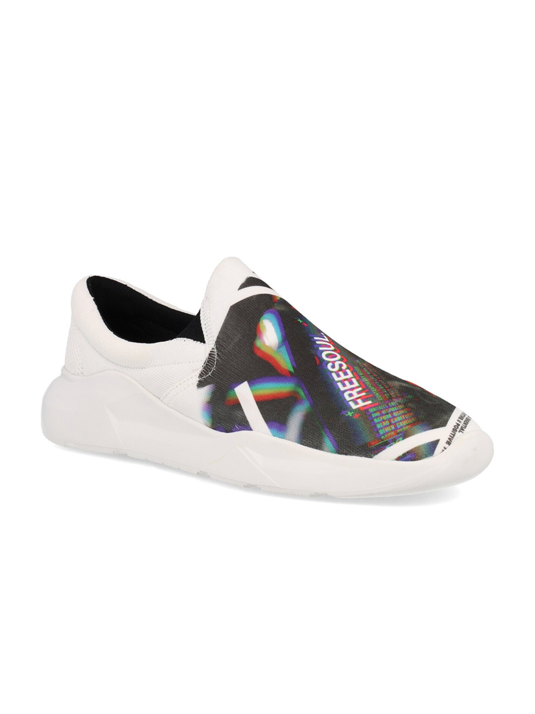 

FREESOUL Men Printed Slip-On Sneakers, White