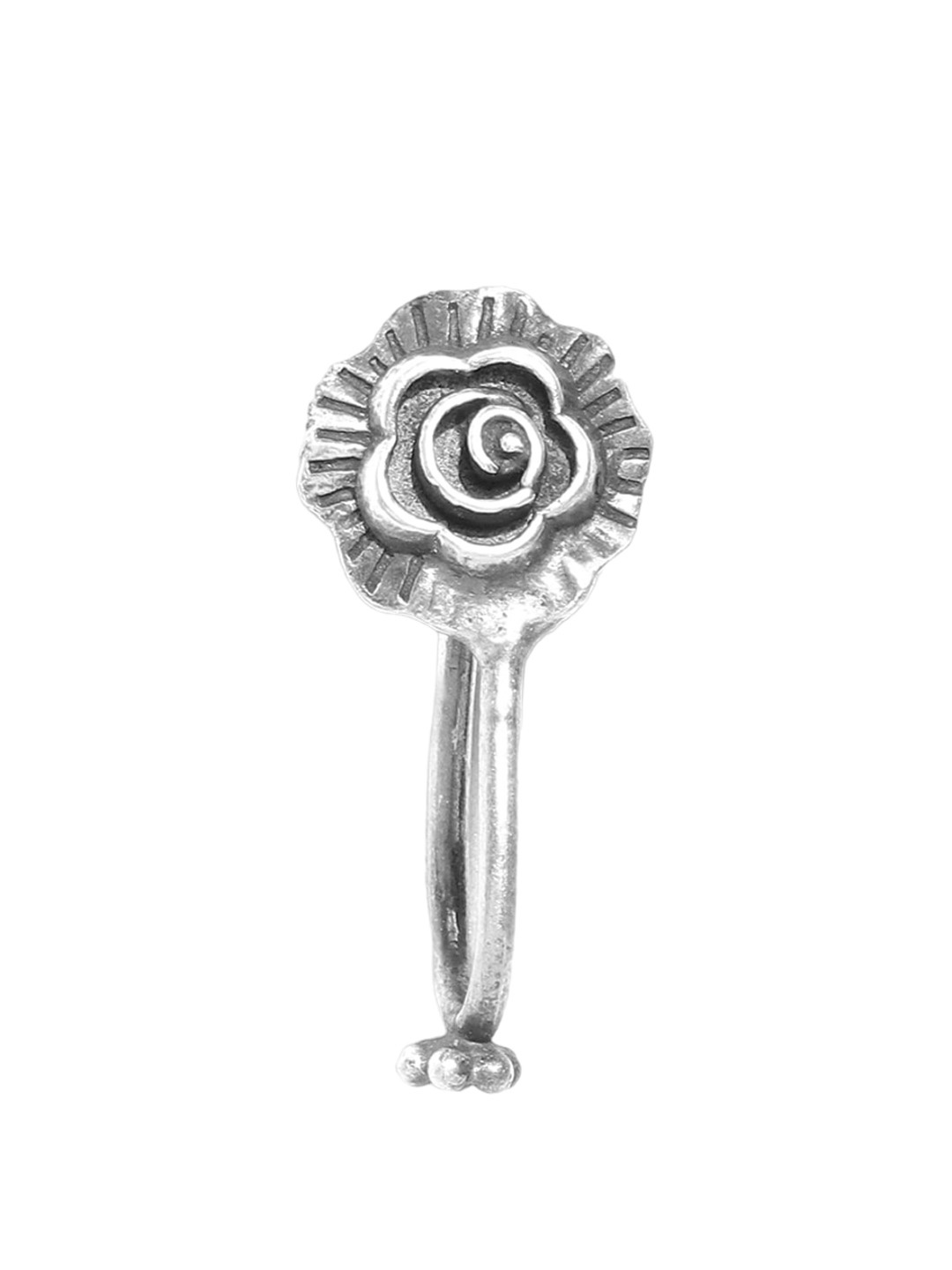 

FIROZA Floral Ear Cuff Earrings, Silver