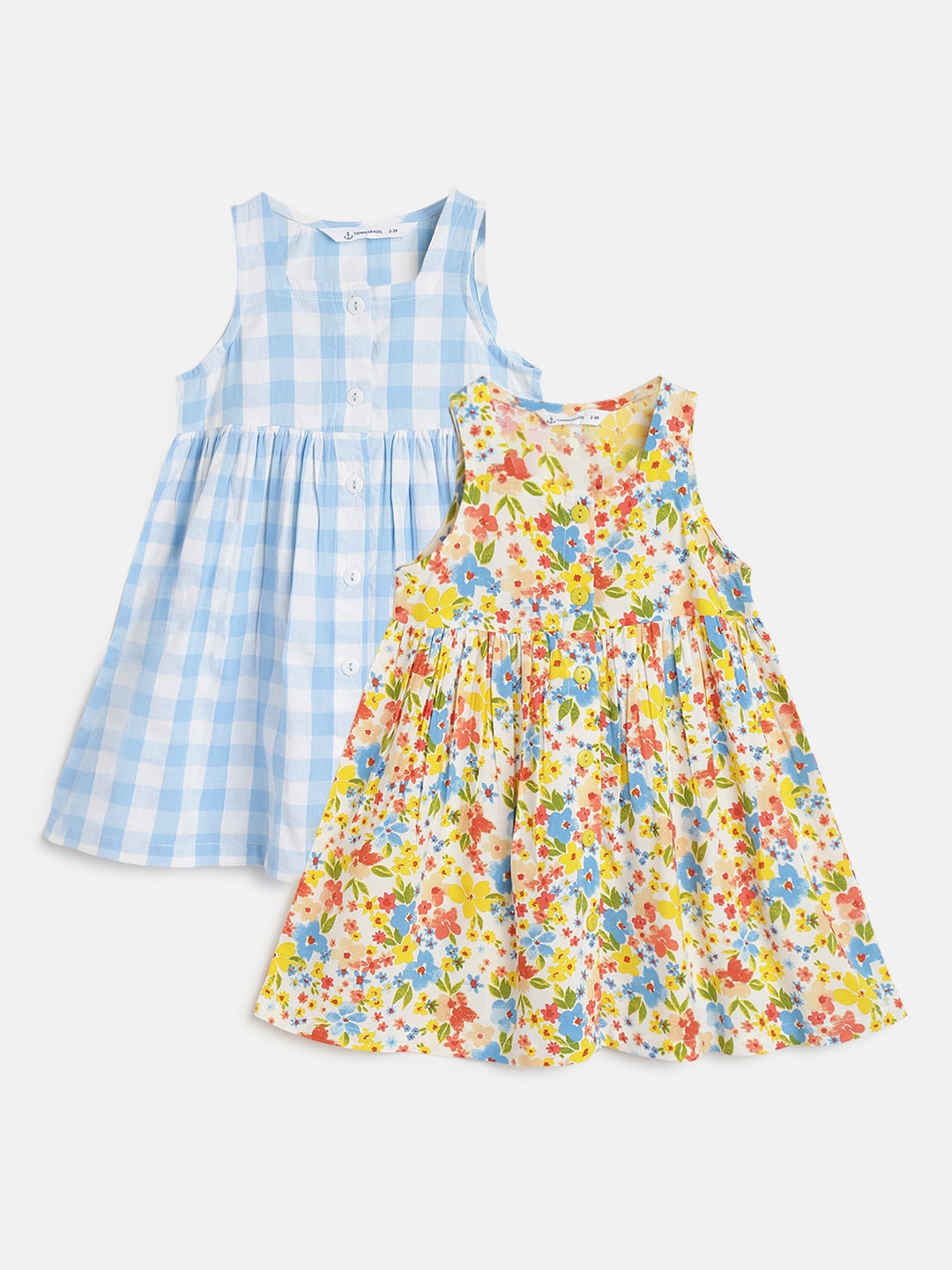 

Campana Pack of 2 Floral A-Line Dress, Blue