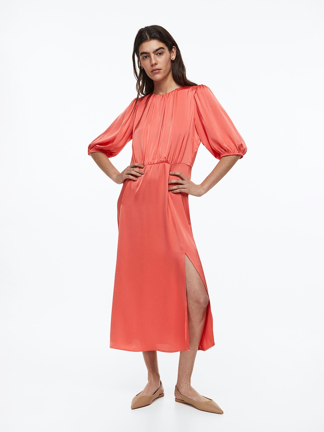 

H&M Woman Gathered Dress, Pink