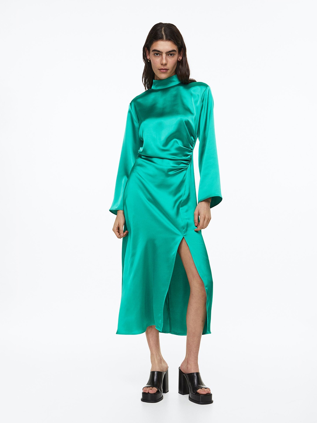 

H&M Woman Gathered Dress, Green