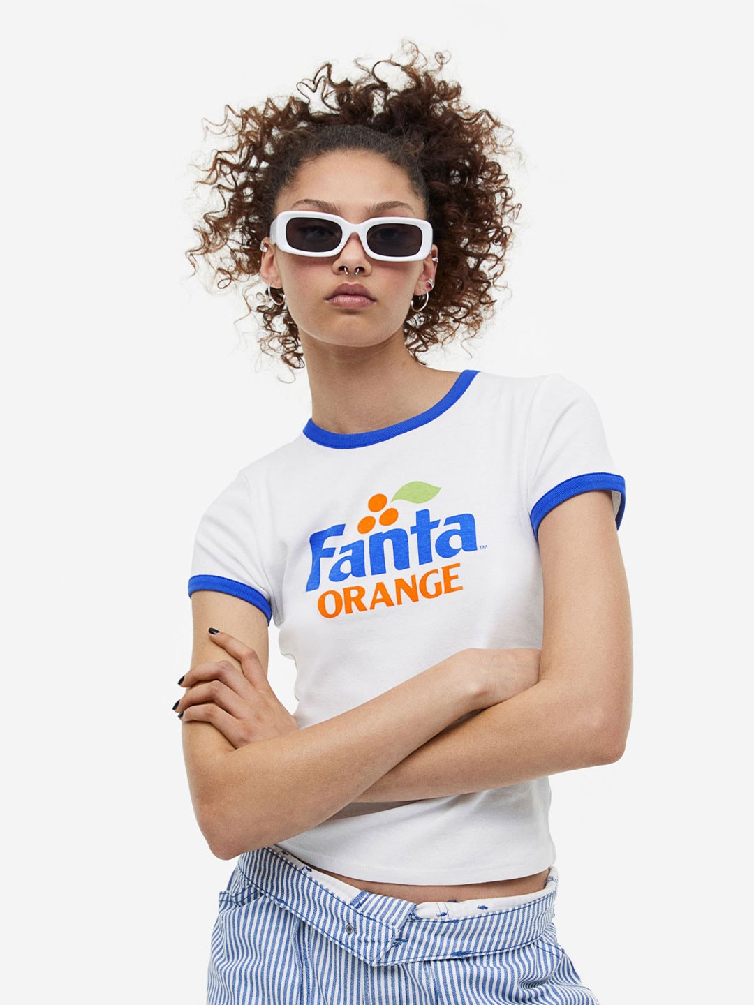 

H&M Women Printed T-Shirt, White