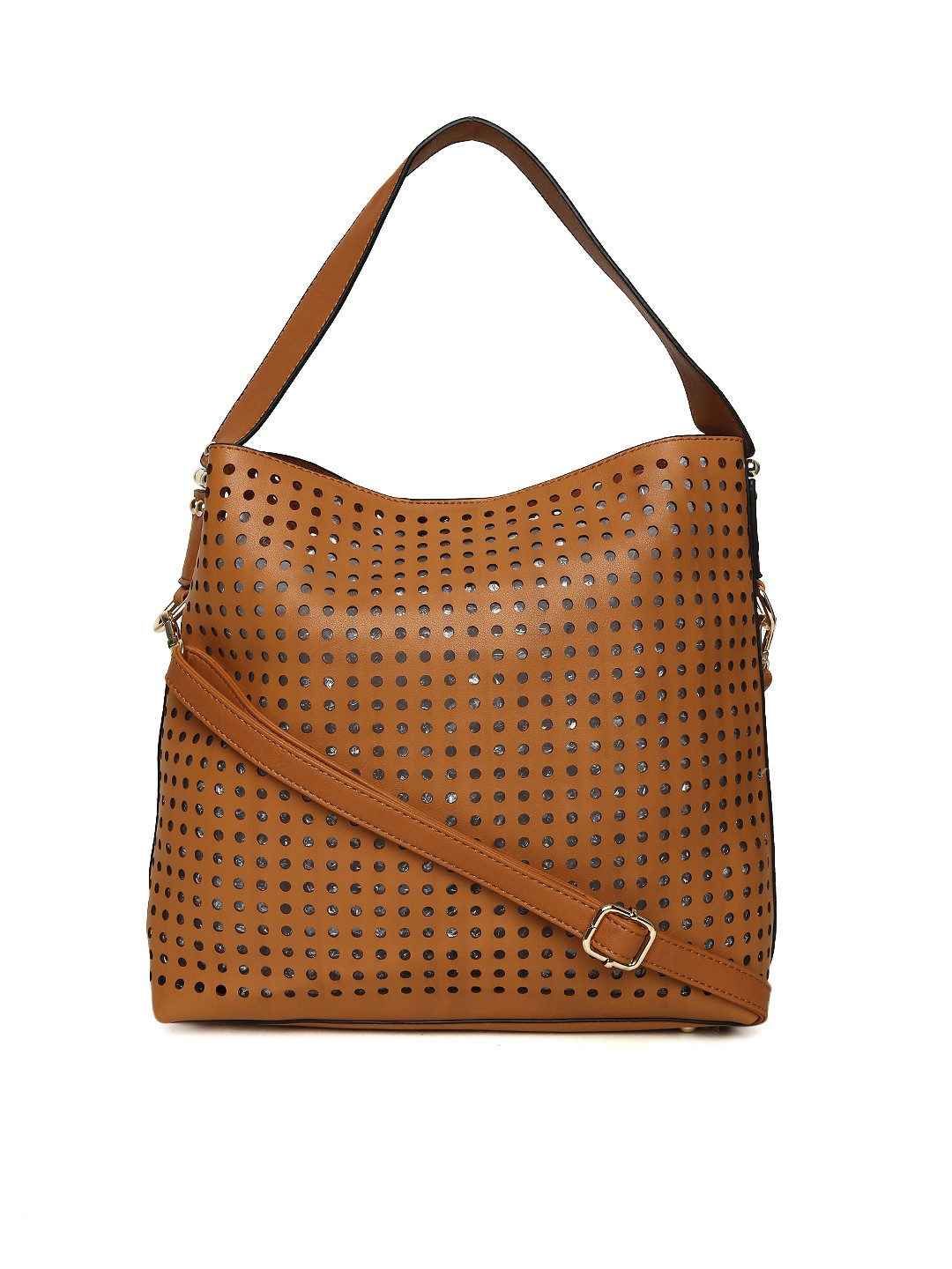 

ELLE Brown Cut-Work Tote Bag