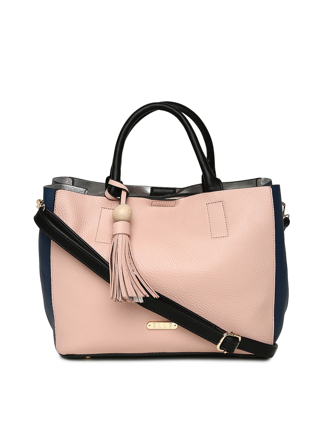 

ELLE Pink & Blue Colourblocked Handheld Bag
