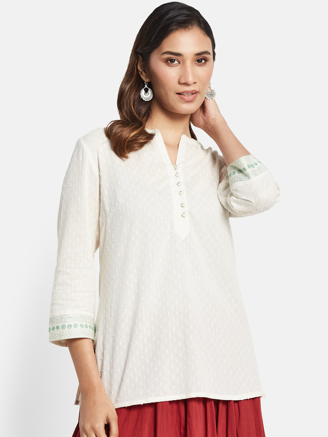 

Fabindia Women Pure Cotton Kurta, White