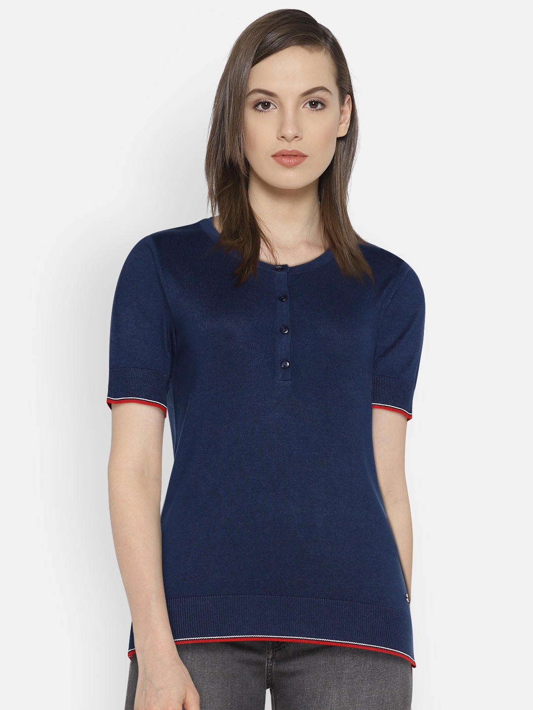 

U.S. Polo Assn. Women Navy Solid Top, Navy blue