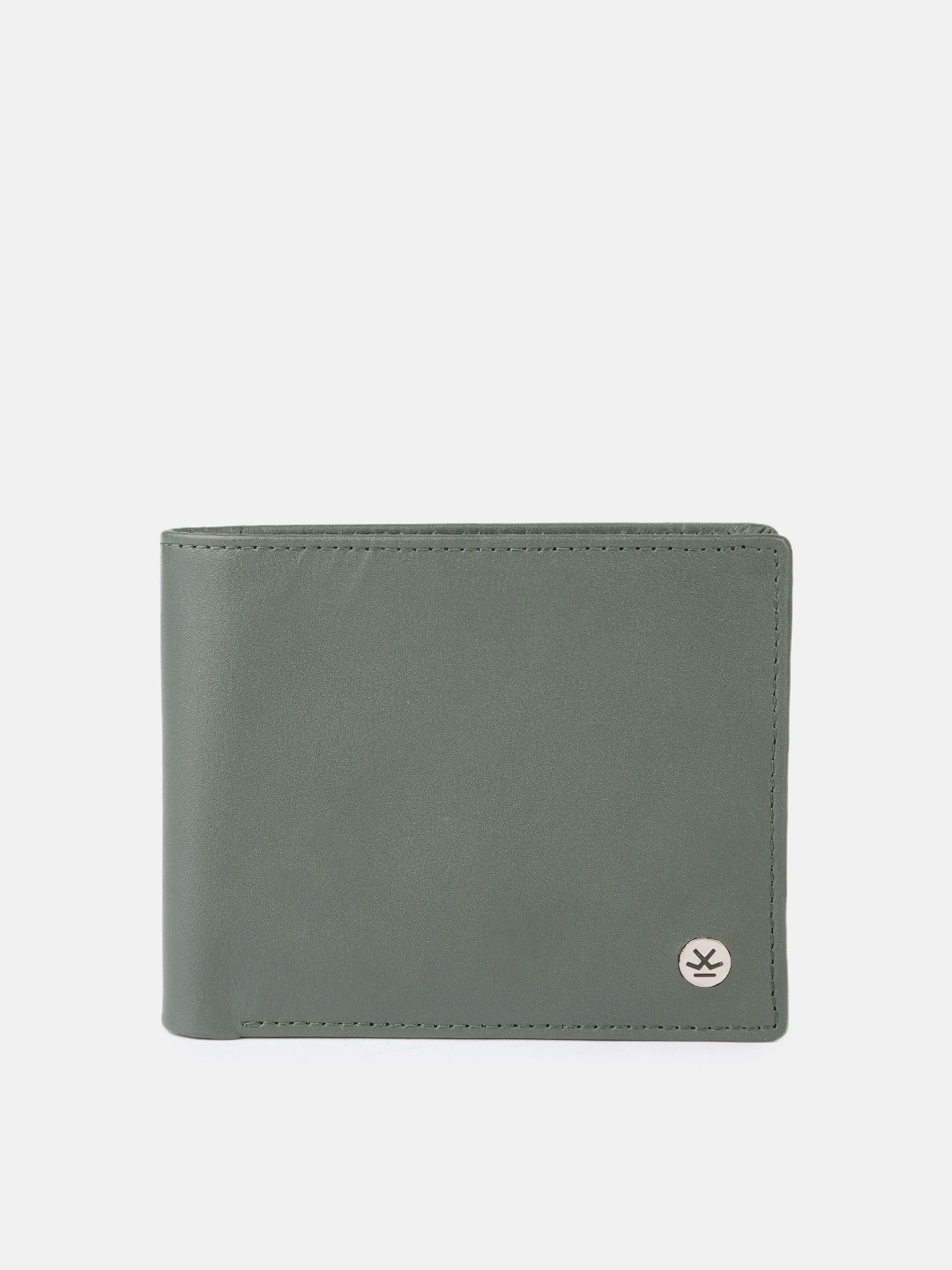 

WROGN Men Leather Two Fold Wallet, Green