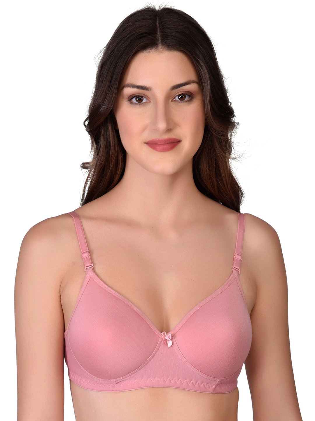 

Narsingha Dreams Lightly Padded Non-Wired Seamless T-shirt Bra, Pink