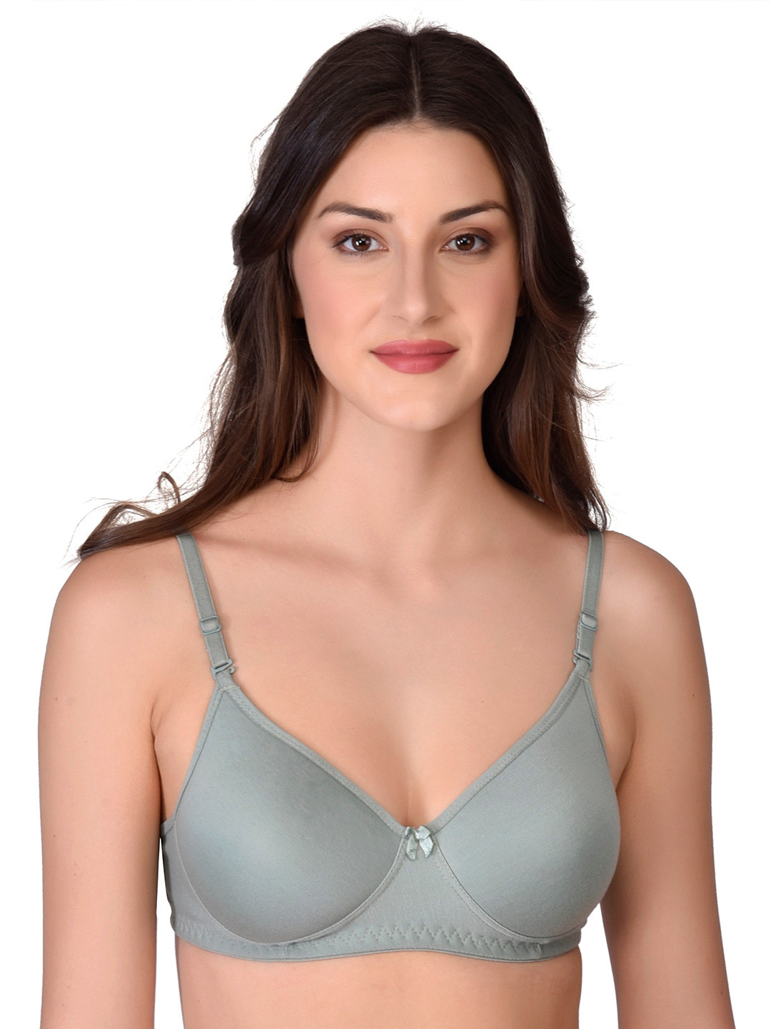 

Narsingha Dreams Lightly Padded Non-Wired Seamless T-shirt Bra, Green